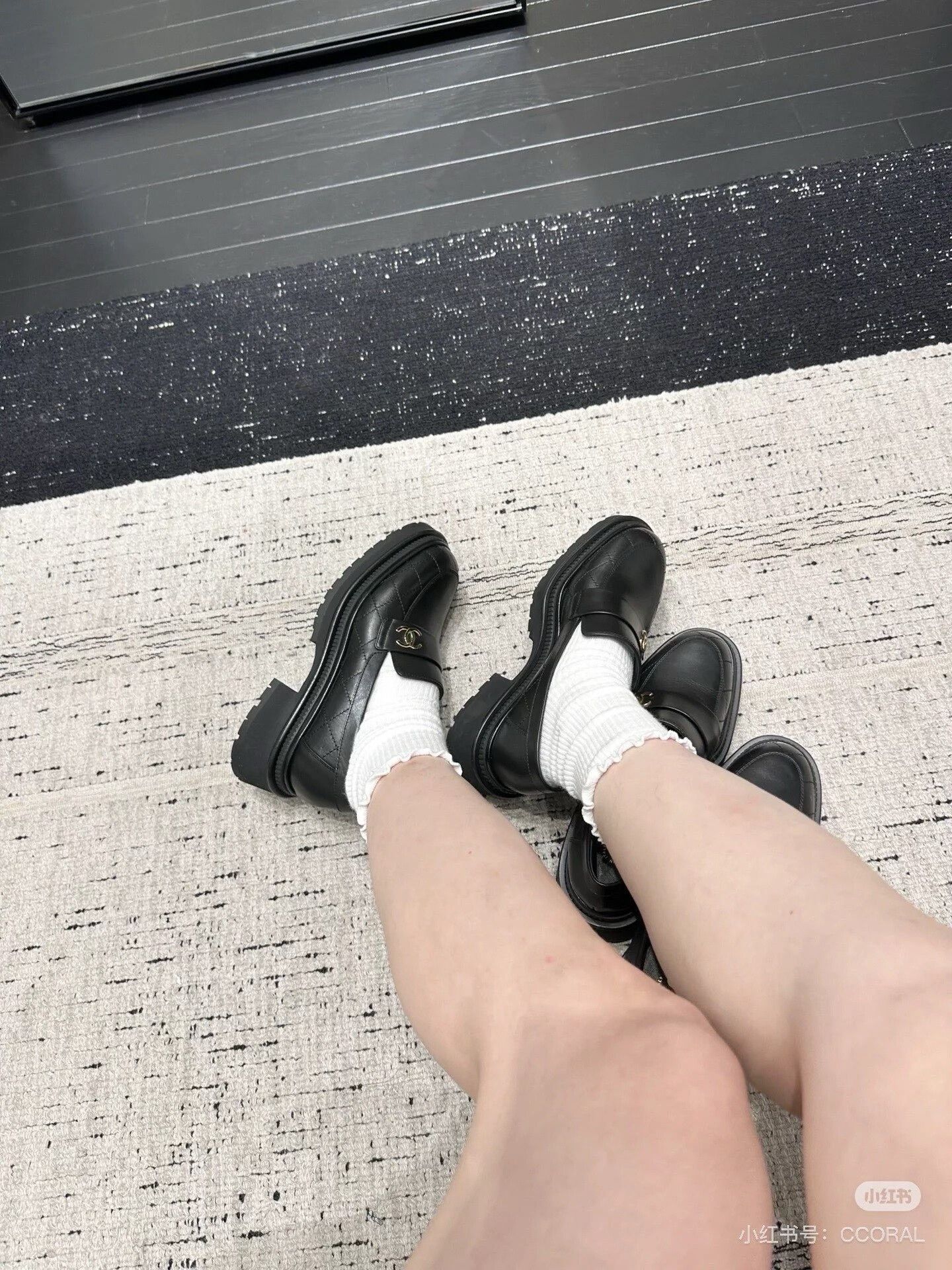Chanel Chanel Black Quilted Platform Loafers Size US 7.5 / IT 37.5 - 9 Thumbnail