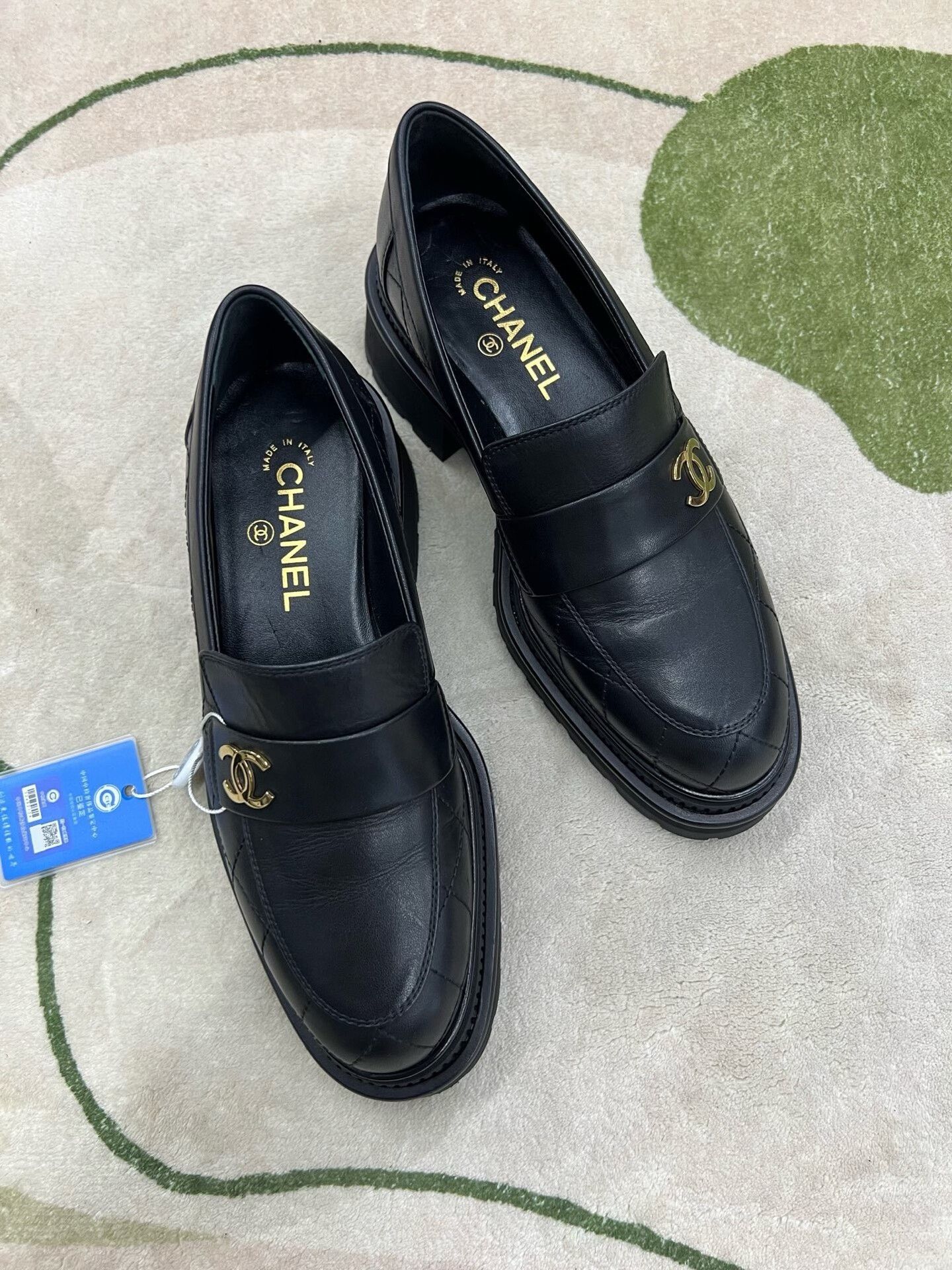 Chanel Chanel Black Quilted Platform Loafers Size US 7.5 / IT 37.5 - 3 Thumbnail