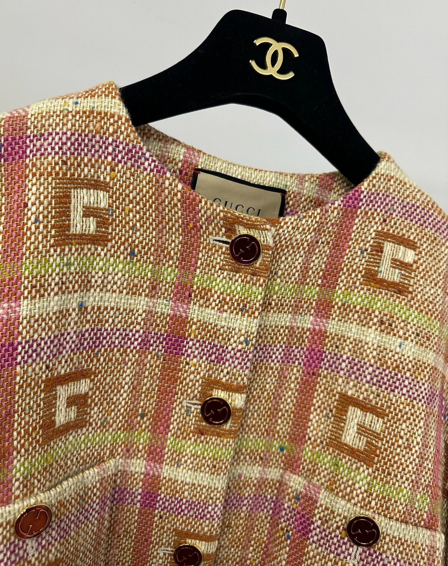 Gucci Gucci Colorful Tweed Jacket Size S / US 4 / IT 40 - 3 Thumbnail