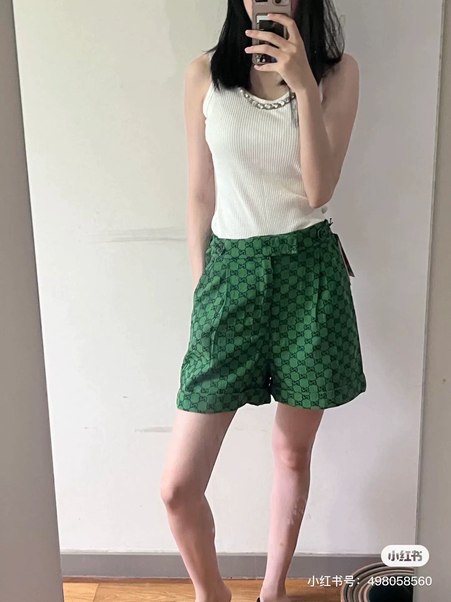 Gucci Gucci Green All-Logo Shorts Size 36" / US 14 / IT 50 - 6 Thumbnail