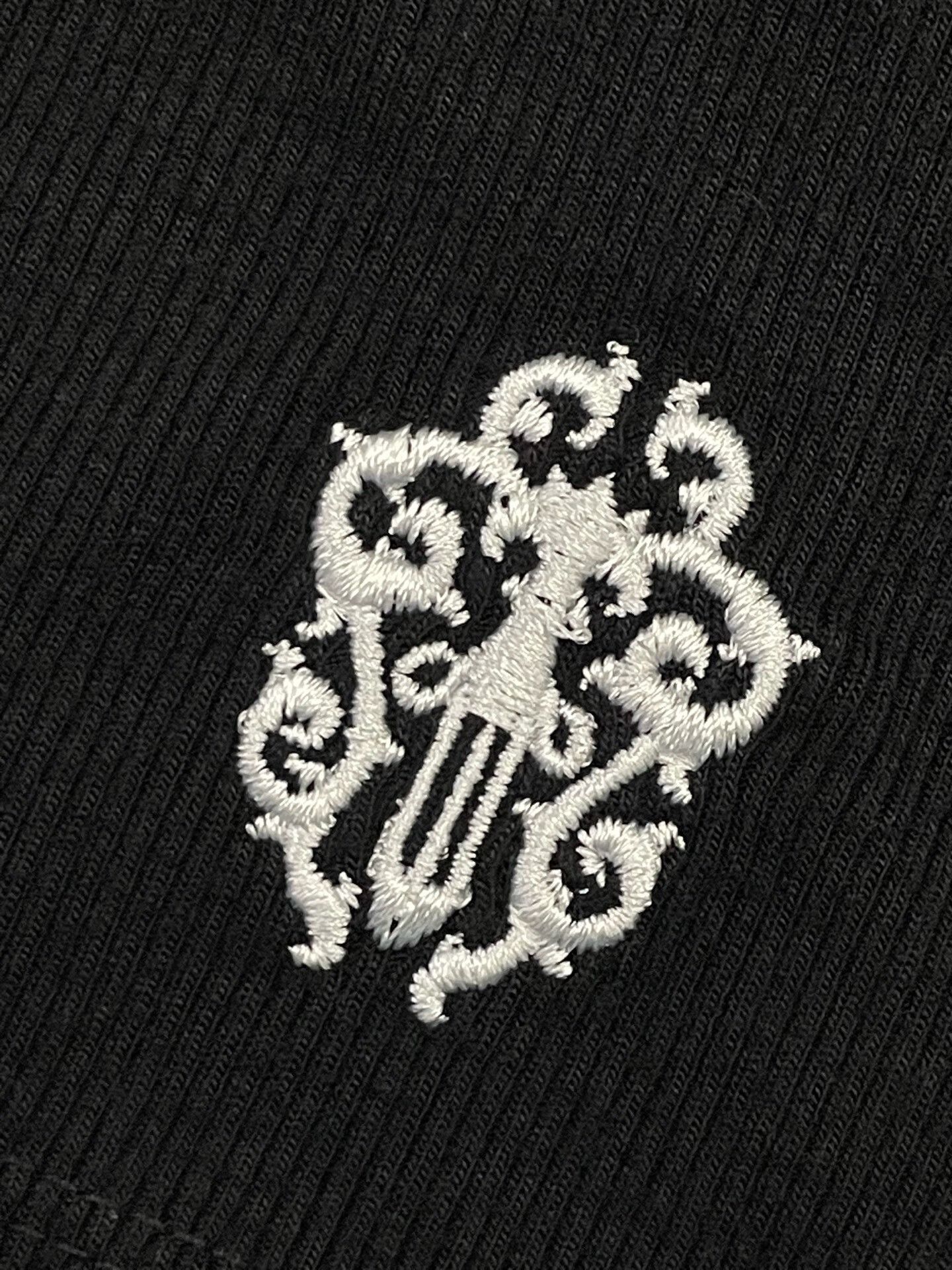 Chrome Hearts Chrome Hearts Black Cropped Embroidered Cardigan Size L / US 10 / IT 46 - 5 Thumbnail