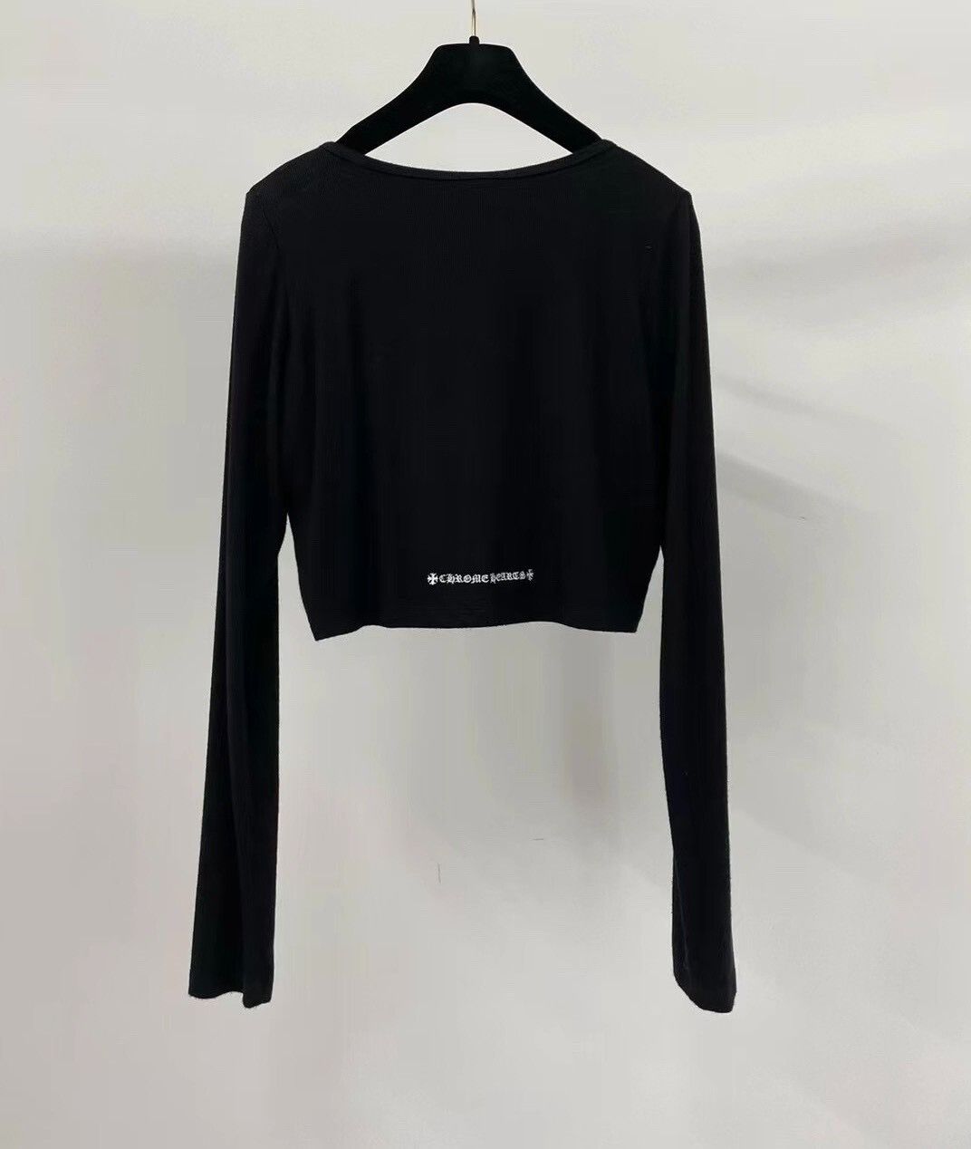 Chrome Hearts Chrome Hearts Black Cropped Embroidered Cardigan Size L / US 10 / IT 46 - 2 Thumbnail