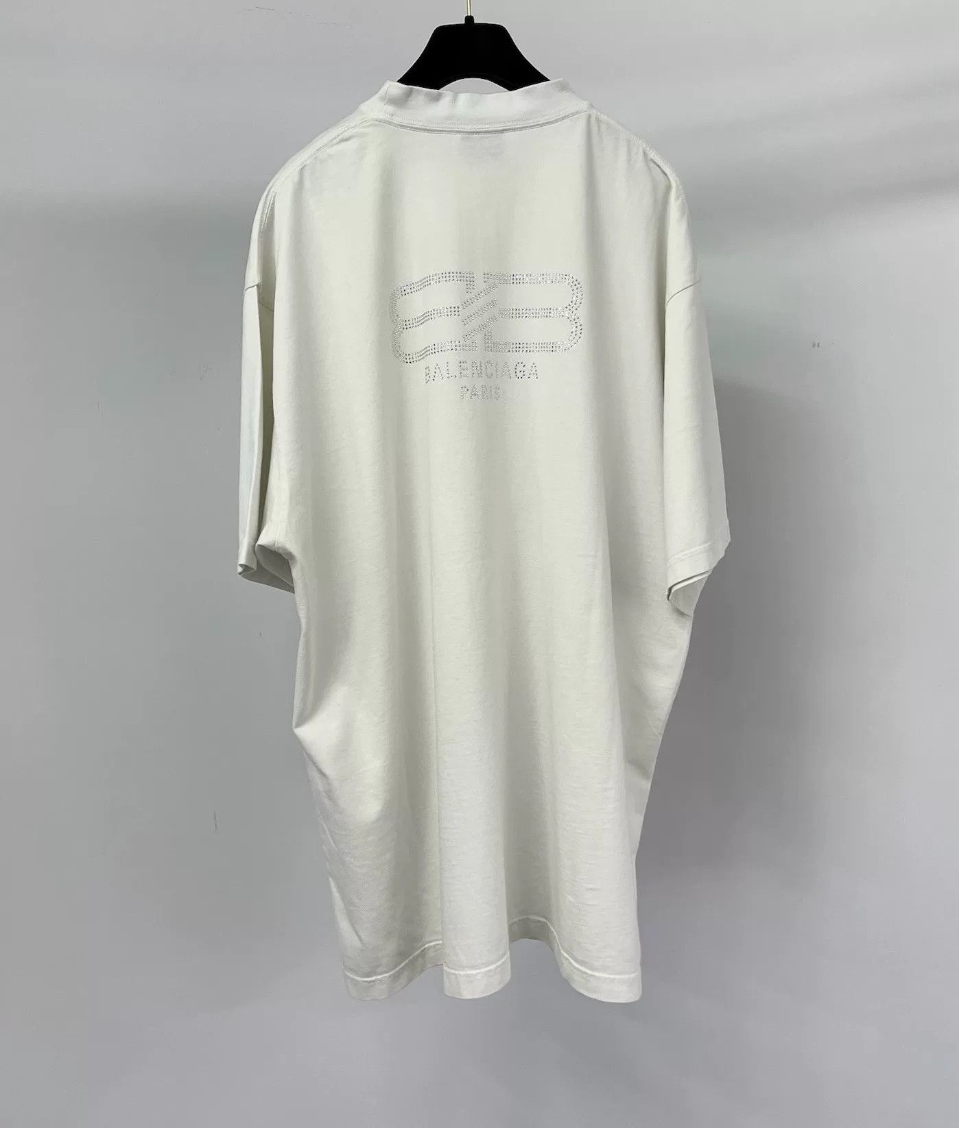 Balenciaga Balenciaga Rhinestone Logo Oversize T-Shirt Size L / US 10 / IT 46 - 3 Thumbnail