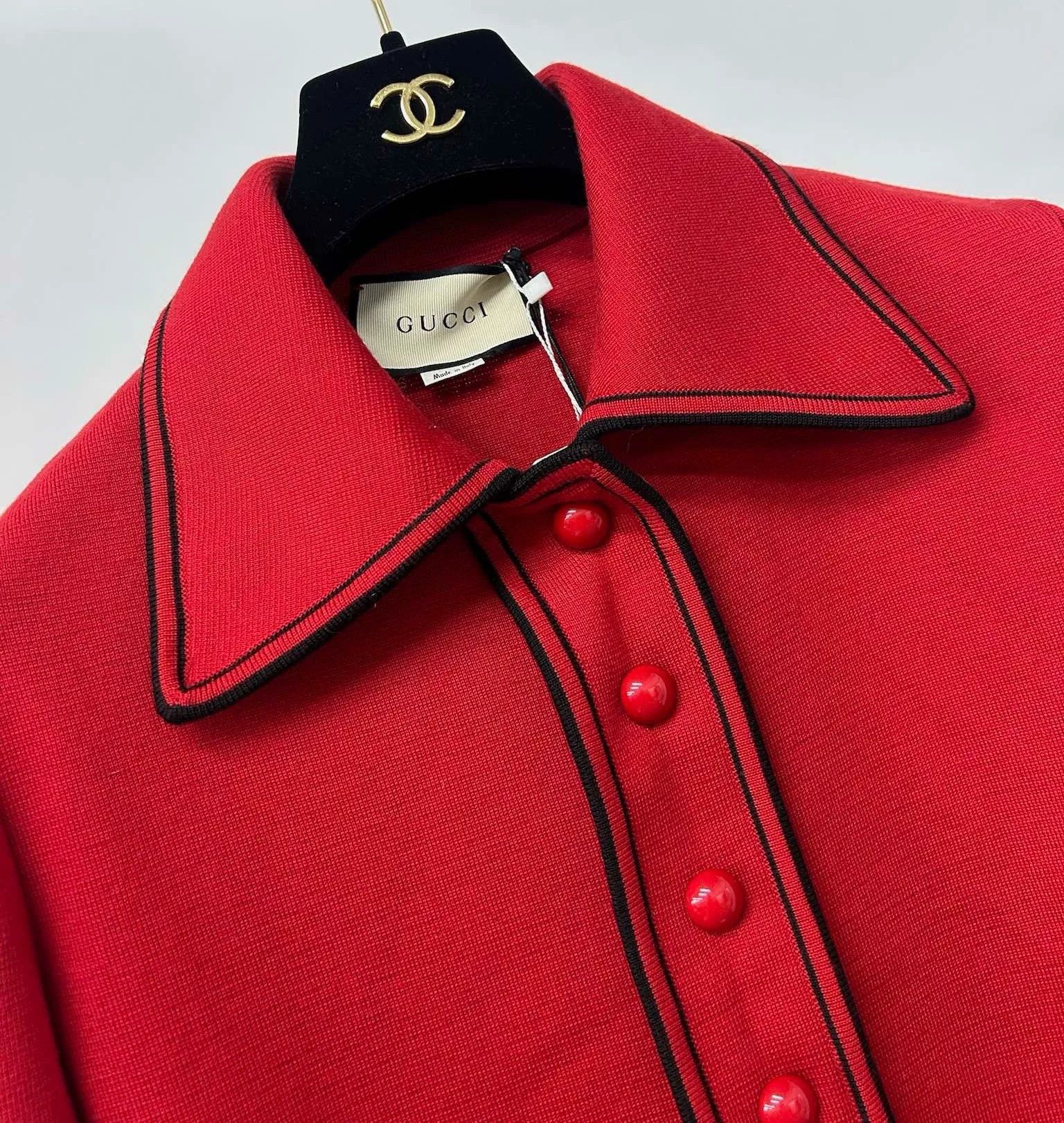 Gucci Gucci Red Wool Knit Coat Size M / US 6-8 / IT 42-44 - 3 Thumbnail