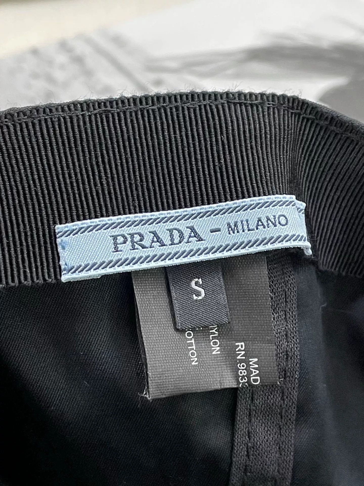 Prada Prada Black Large Logo Baseball Cap Size ONE SIZE - 4 Thumbnail