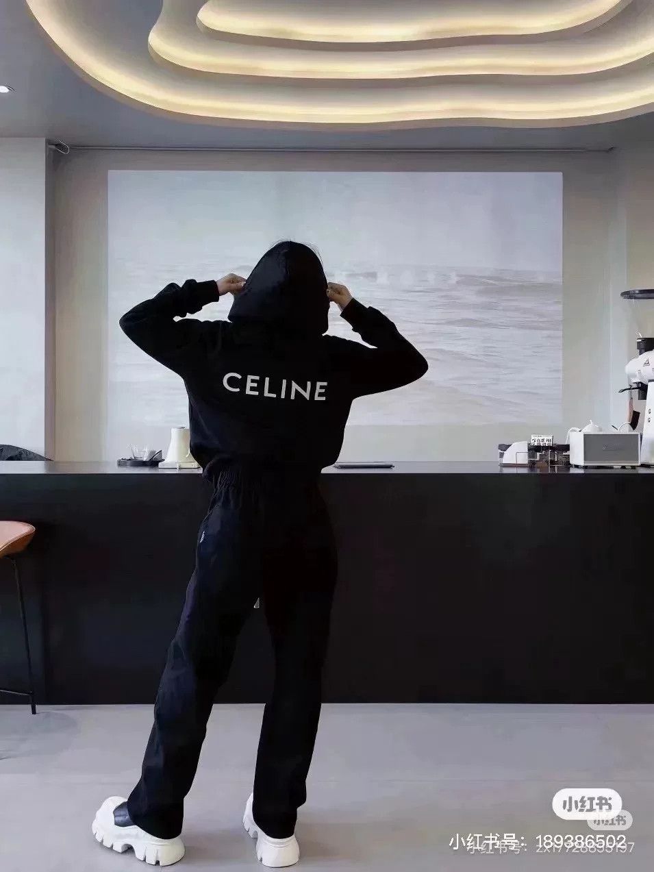 Celine Celine Large Back Logo Black Hoodie Size US M / EU 48-50 / 2 - 6 Thumbnail