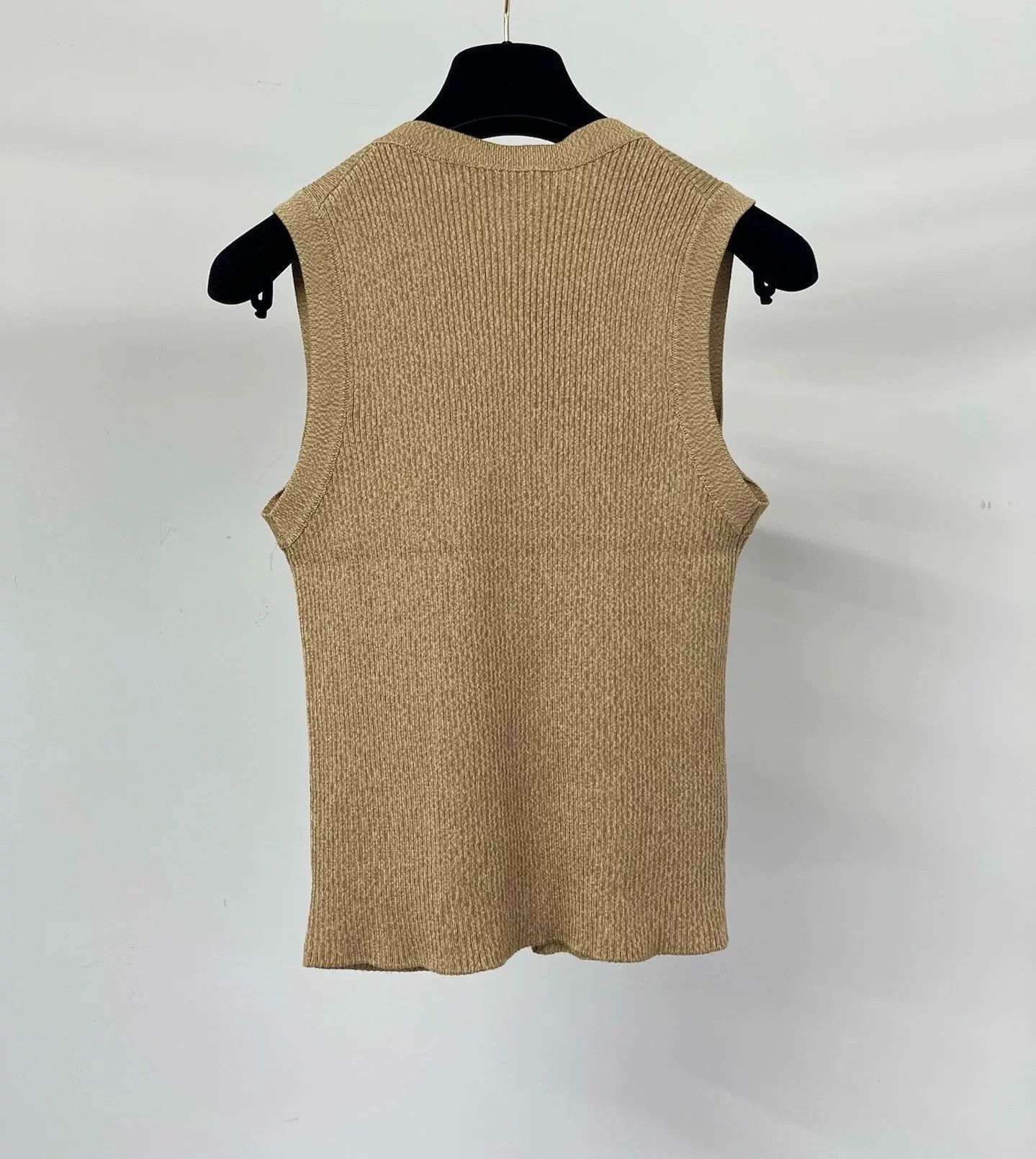 Prada Prada Khaki Triangle Logo Knit Vest Size M / US 6-8 / IT 42-44 - 2 Thumbnail