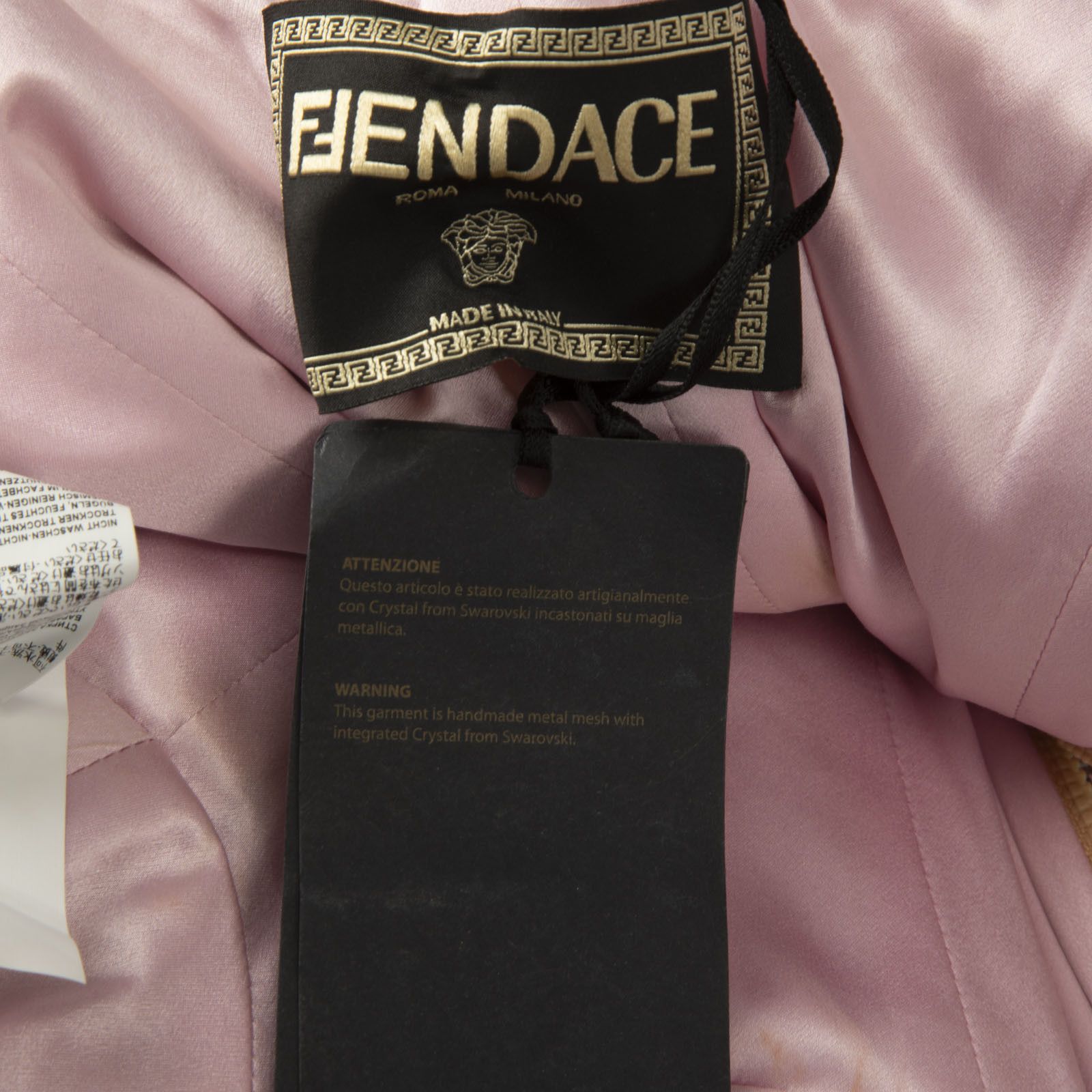 Versace S/S22 Fendace Pink Chainmail Dress Size S / US 4 / IT 40 - 15 Thumbnail