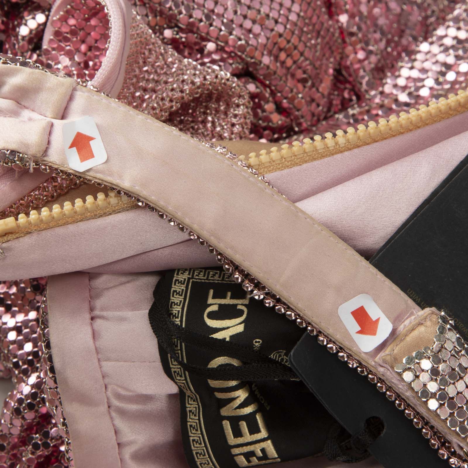 Versace S/S22 Fendace Pink Chainmail Dress Size S / US 4 / IT 40 - 13 Thumbnail