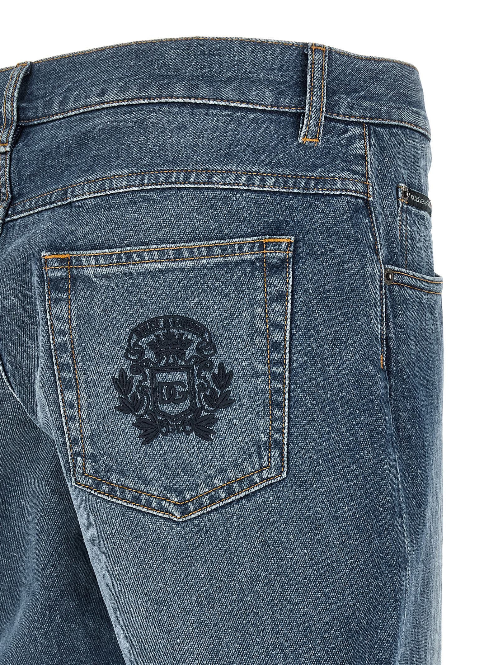 Dolce & Gabbana Heraldic Embroidery Jeans Size US 40 / EU 56 - 4 Thumbnail