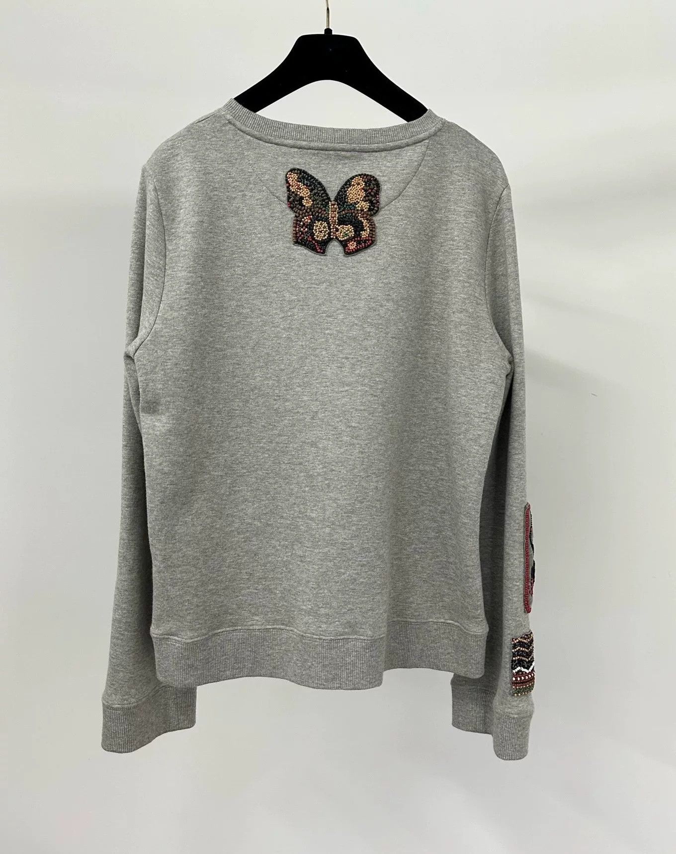 Valentino Valentino Heavy Beaded Gray Sweatshirt Size L / US 10 / IT 46 - 2 Thumbnail