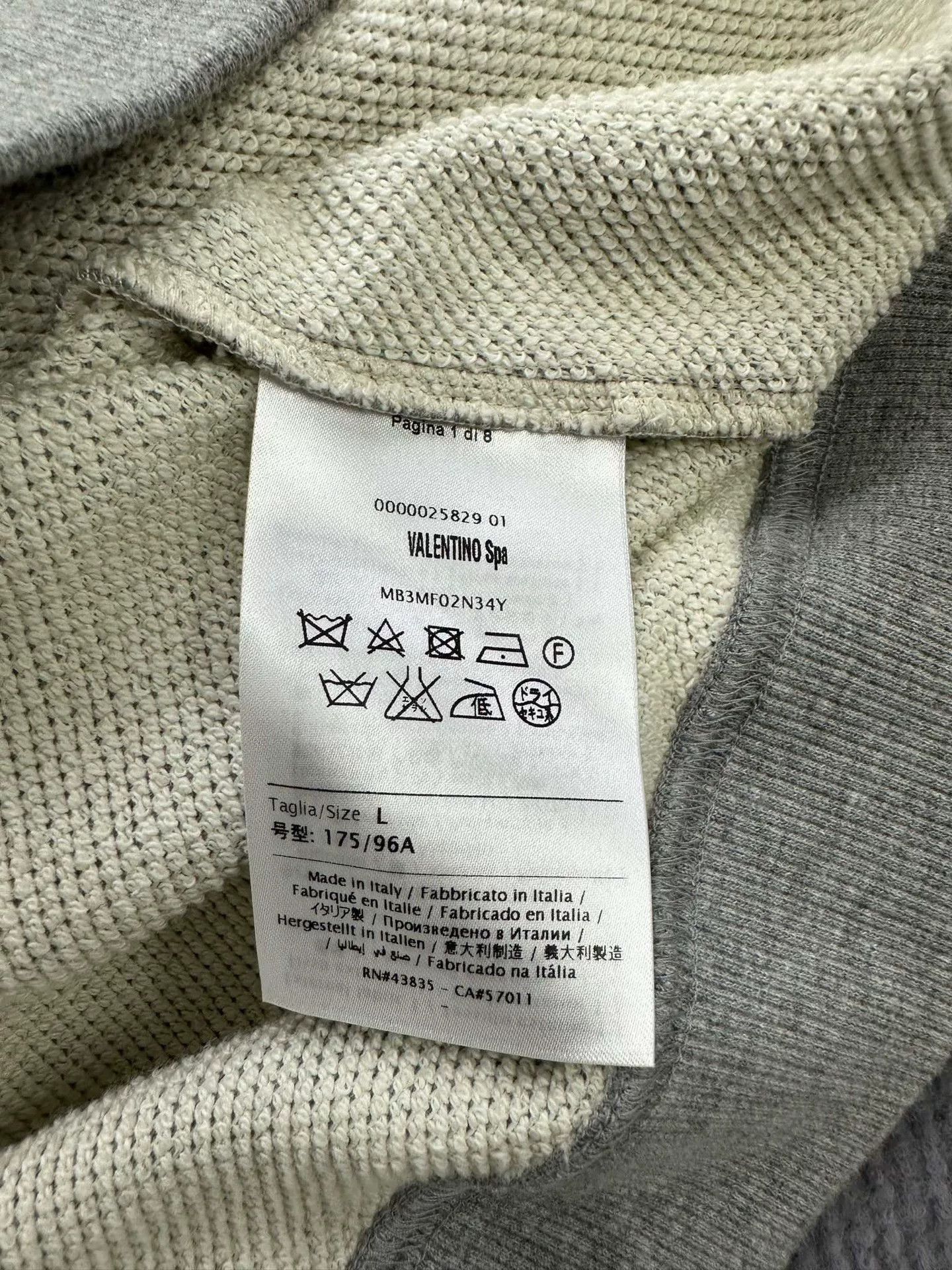Valentino Valentino Heavy Beaded Gray Sweatshirt Size L / US 10 / IT 46 - 6 Thumbnail