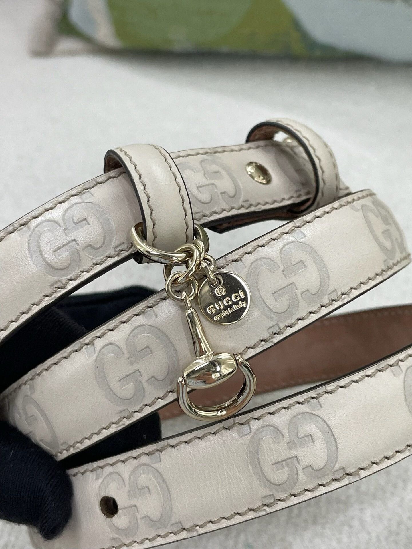 Gucci Gucci Double G Embossed Belt Size ONE SIZE - 2 Thumbnail