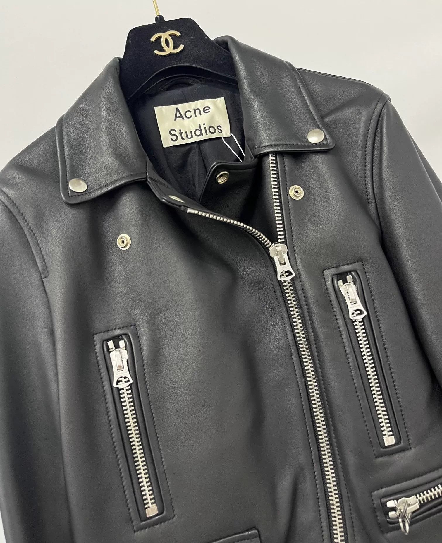 Acne Studios Acne Studios Classic Black Leather Jacket Size XS / US 0-2 / IT 36-38 - 3 Thumbnail