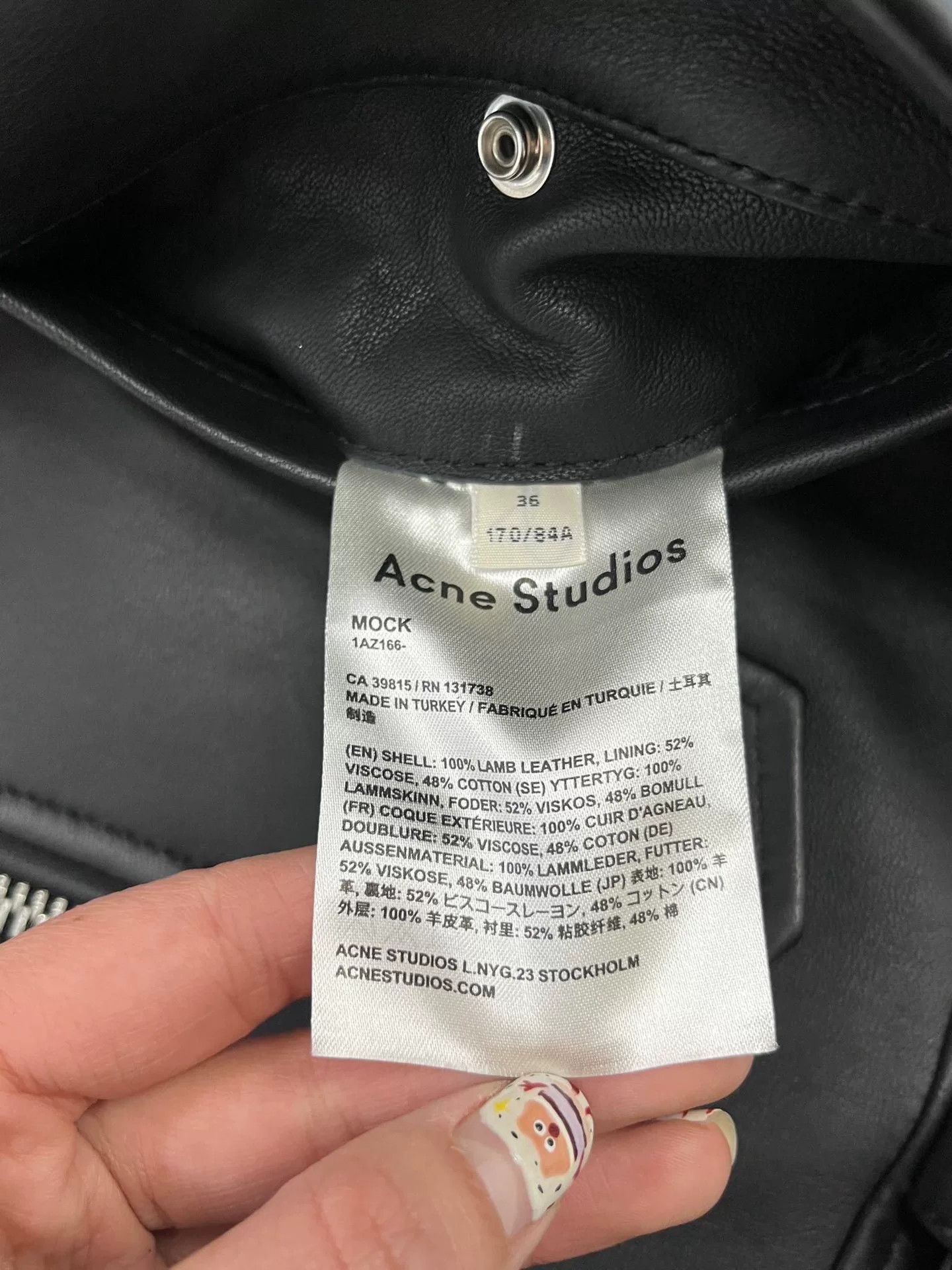 Acne Studios Acne Studios Classic Black Leather Jacket Size XS / US 0-2 / IT 36-38 - 4 Thumbnail
