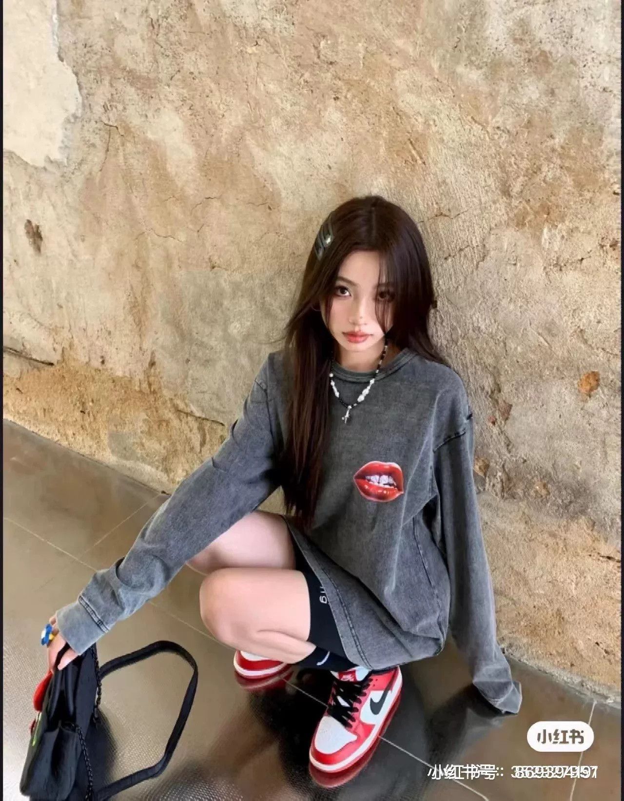 Alexander Wang Alexander Wang Gray Red Lips Sweatshirt Size XS / US 0-2 / IT 36-38 - 6 Thumbnail
