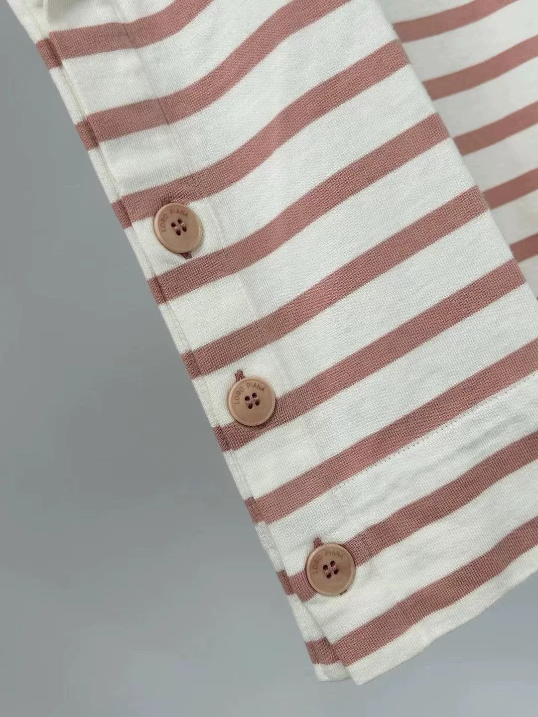 Loro Piana Loro Piana Striped Button Short-Sleeve Size S / US 4 / IT 40 - 4 Thumbnail