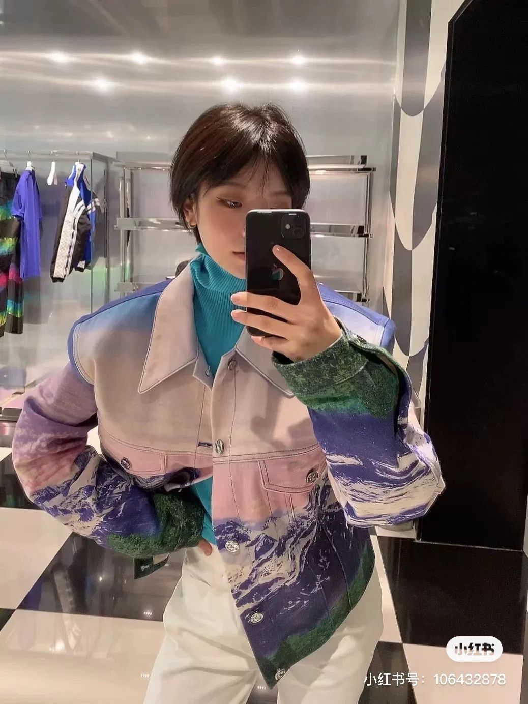 Louis Vuitton LV Snow Mountain Print Denim Jacket Size US S / EU 44-46 / 1 - 8 Thumbnail