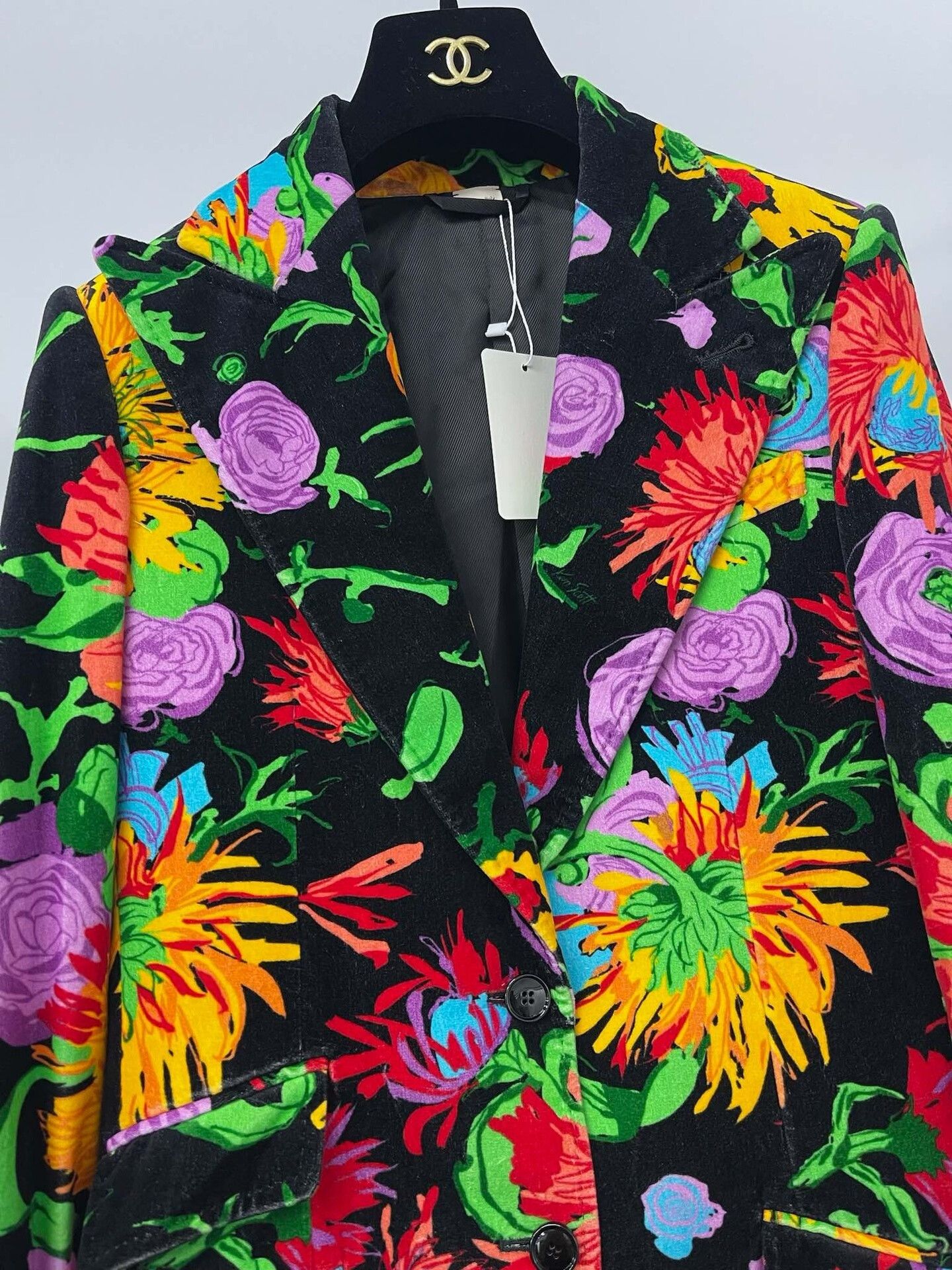 Gucci Gucci Printed Black Velvet Blazer Size S / US 4 / IT 40 - 4 Thumbnail