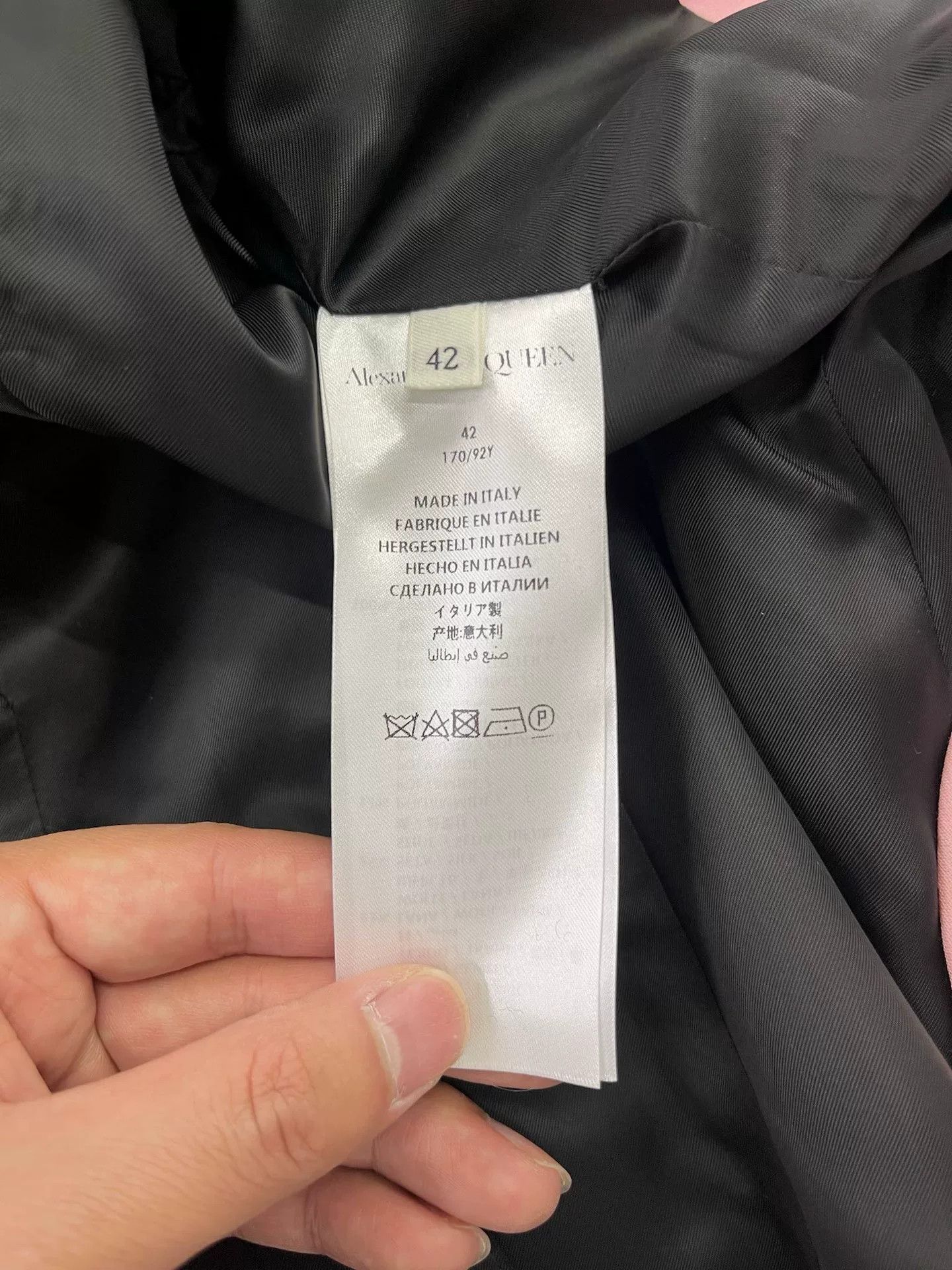 Alexander McQueen Alexander McQueen Pink Black Colorblock Blazer Size M / US 6-8 / IT 42-44 - 4 Thumbnail