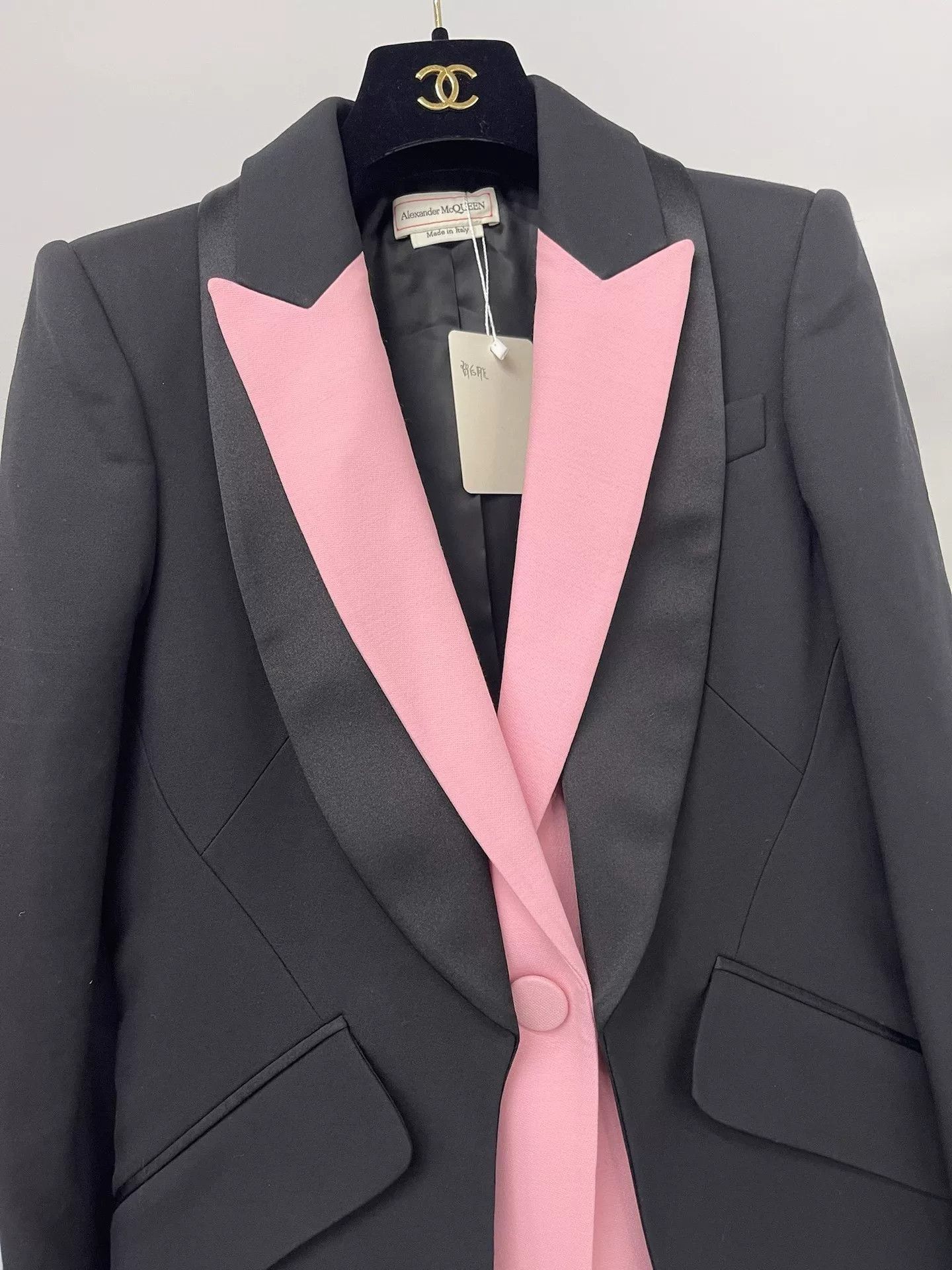 Alexander McQueen Alexander McQueen Pink Black Colorblock Blazer Size M / US 6-8 / IT 42-44 - 3 Thumbnail