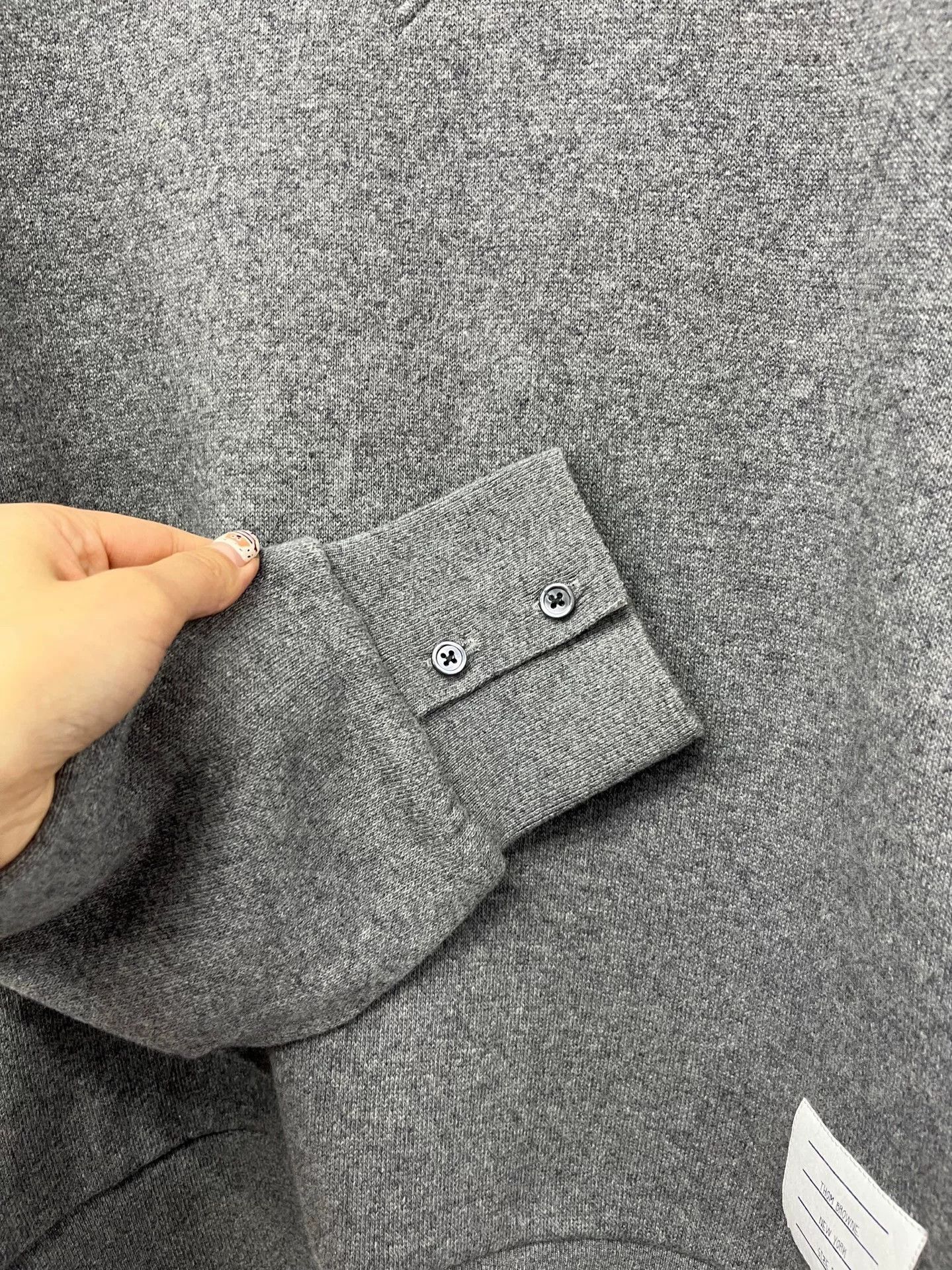 Thom Browne Thom Browne Gray 4-Stripe Cashmere Sweater Size US M / EU 48-50 / 2 - 5 Thumbnail