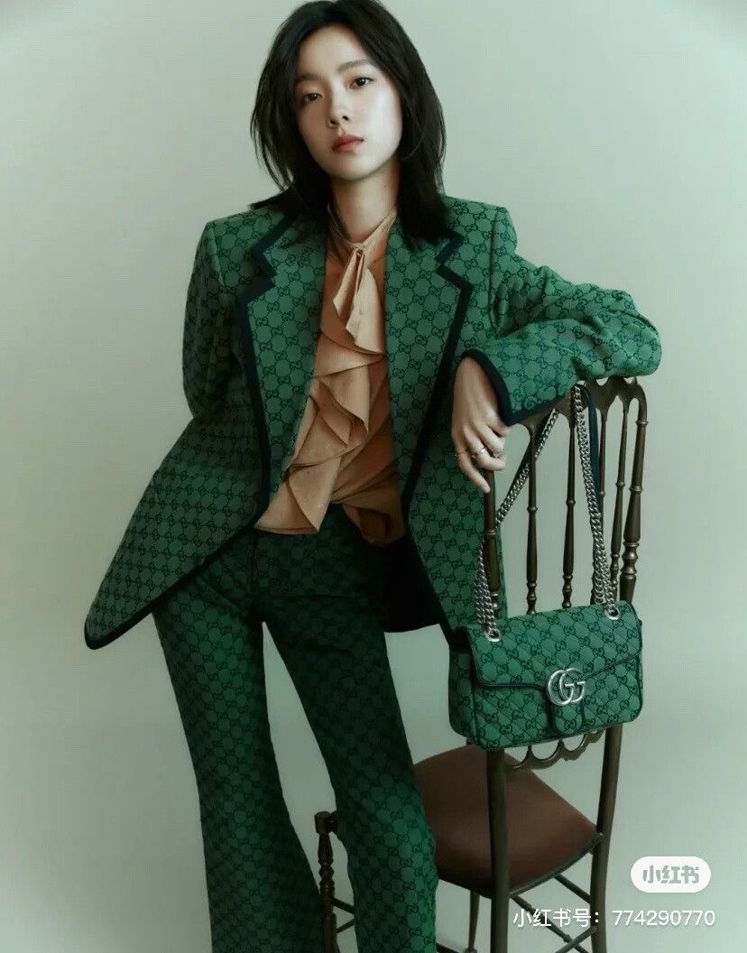 Gucci Gucci Green Full Logo Blazer Size US S / EU 44-46 / 1 - 9 Thumbnail