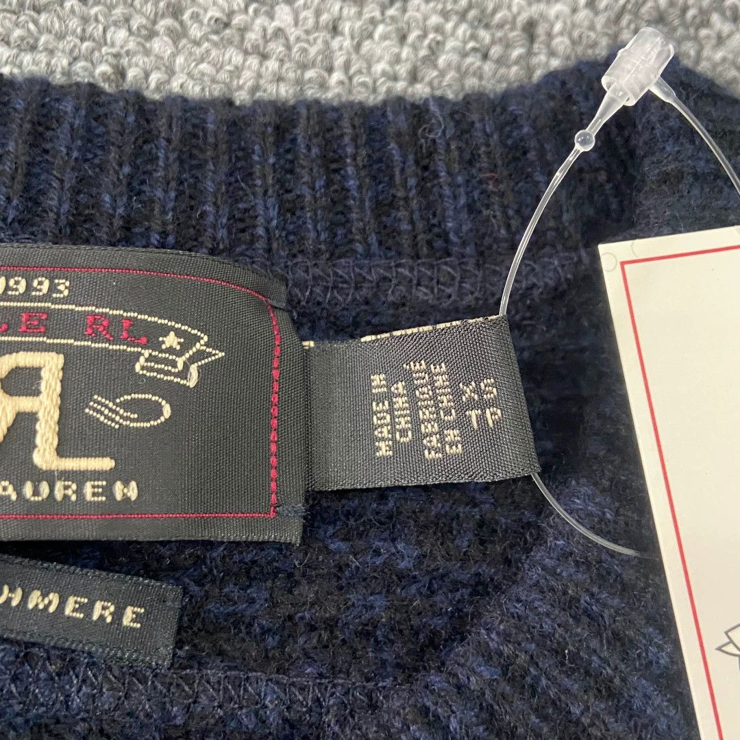 RRL Ralph Lauren RRL Men's Waffle Knit Cashmere Sweater Size US M / EU 48-50 / 2 - 3 Thumbnail