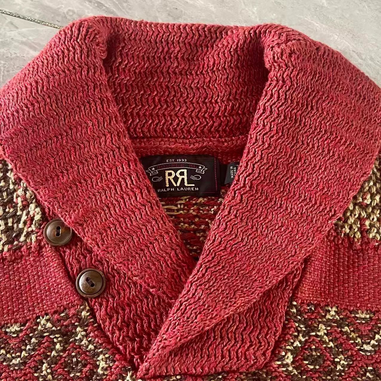 RRL Ralph Lauren RRL Vintage Southwest Wool Blend Shawl Collar Sweater Size US M / EU 48-50 / 2 - 3 Thumbnail
