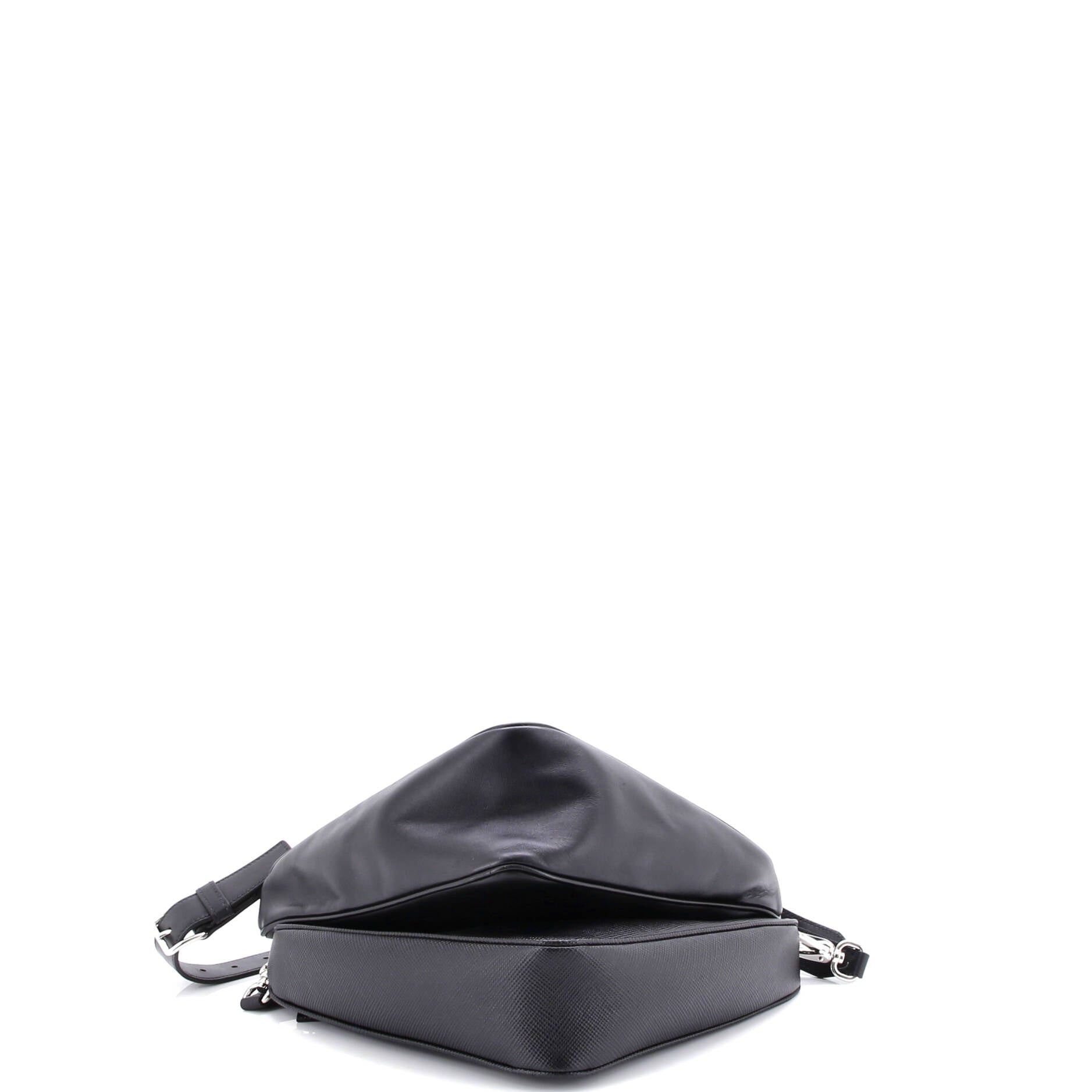 Prada Double Triangle Logo Zip Shoulder Bag Size ONE SIZE - 4 Thumbnail