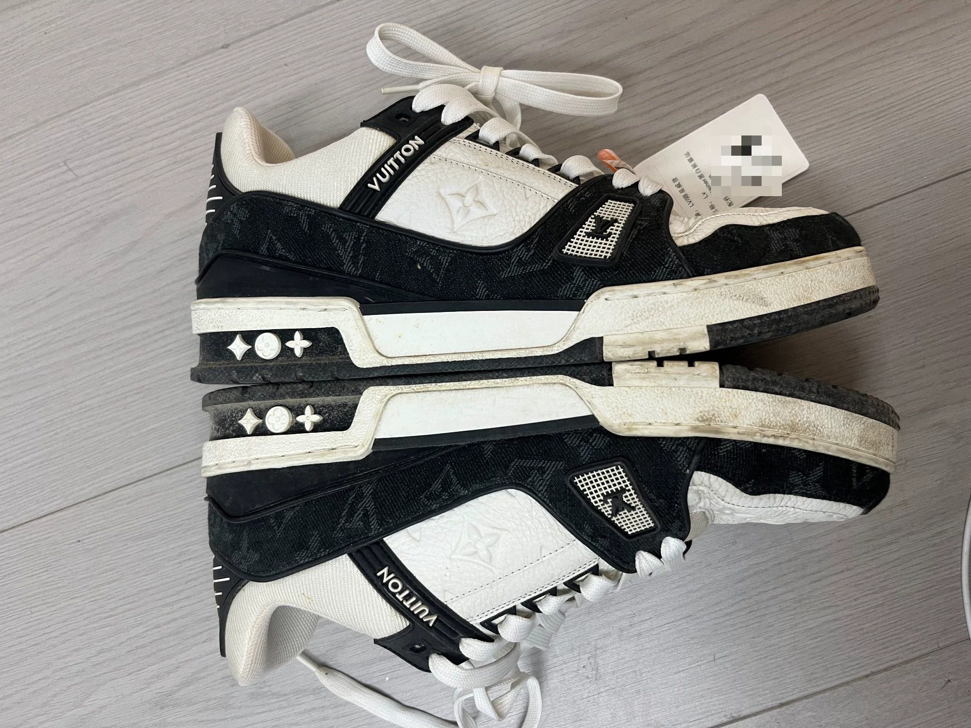 Louis Vuitton LV Trainer Black White Panda Sneakers Size US 7.5 / EU 40-41 - 4 Thumbnail