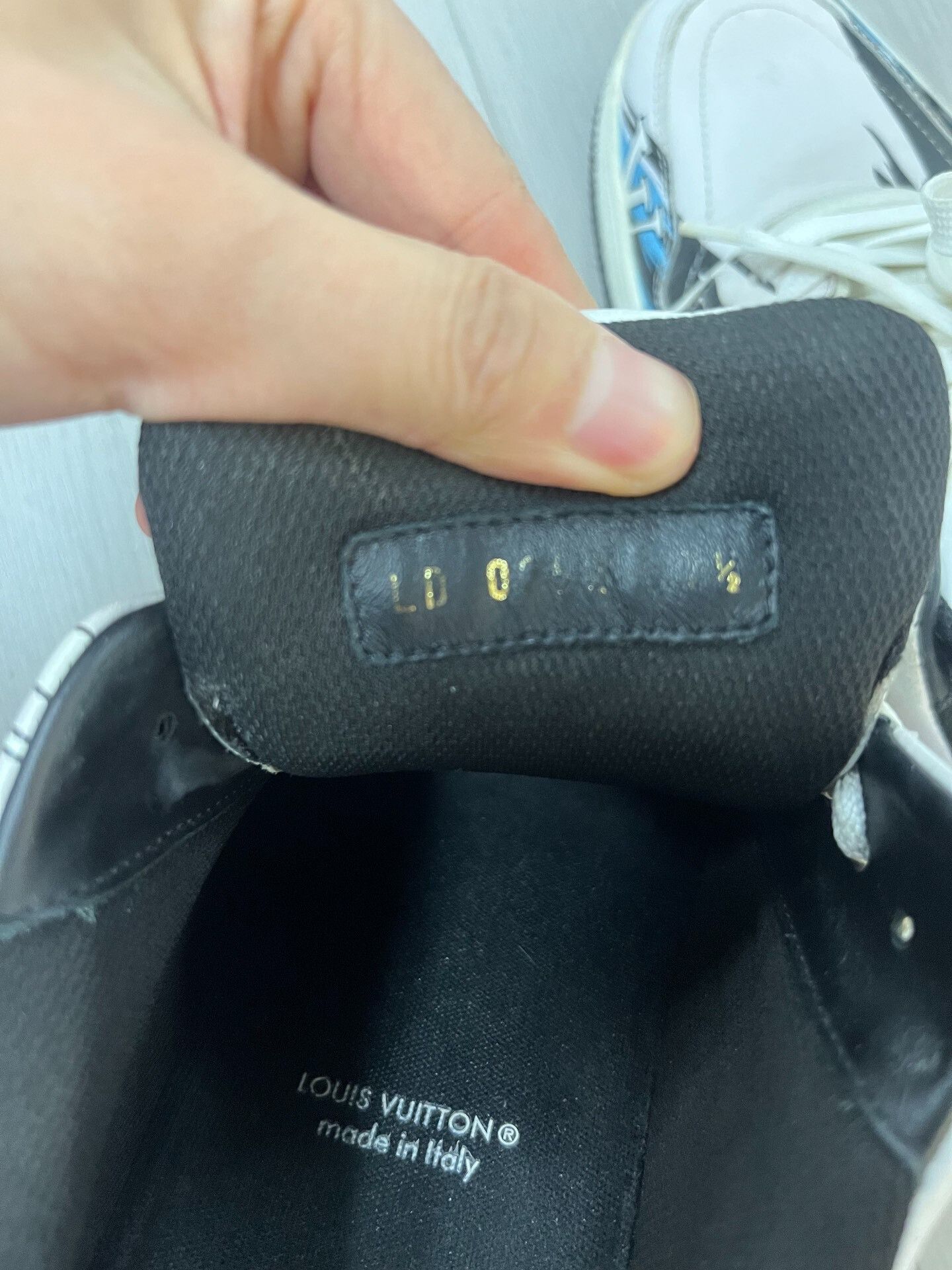 Louis Vuitton LV Trainer Black Blue Graffiti Sneakers Size US 7.5 / EU 40-41 - 7 Thumbnail