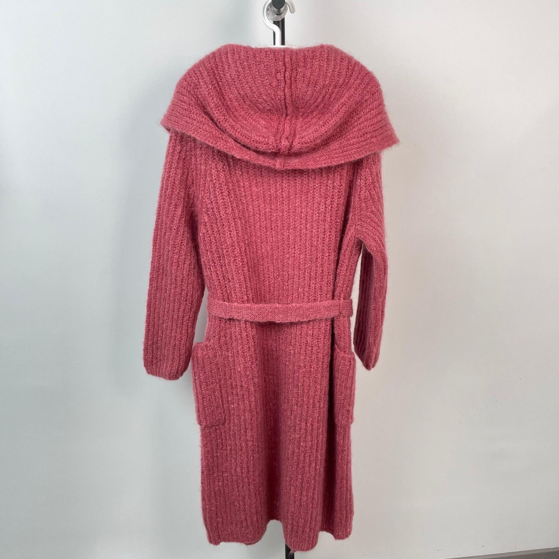 Max Mara MaxMara Pink Mohair Long Knit Coat Size M / US 6-8 / IT 42-44 - 2 Thumbnail