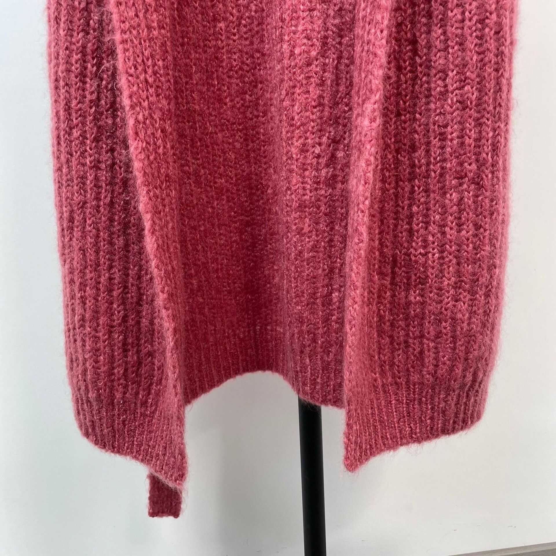 Max Mara MaxMara Pink Mohair Long Knit Coat Size M / US 6-8 / IT 42-44 - 4 Thumbnail