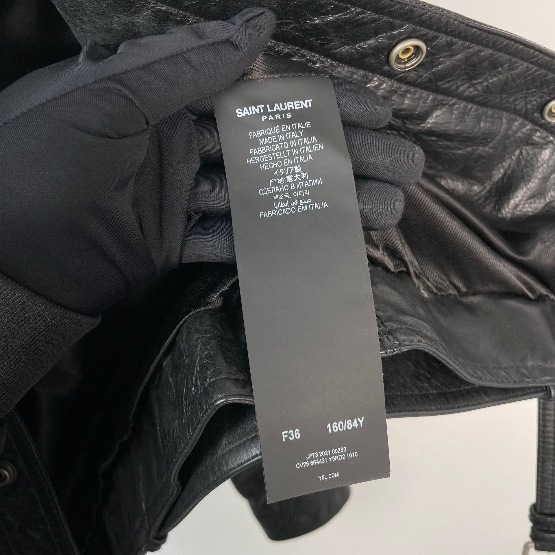 Saint Laurent Paris Saint Laurent Black Leather Jacket Size XS / US 0-2 / IT 36-38 - 5 Thumbnail