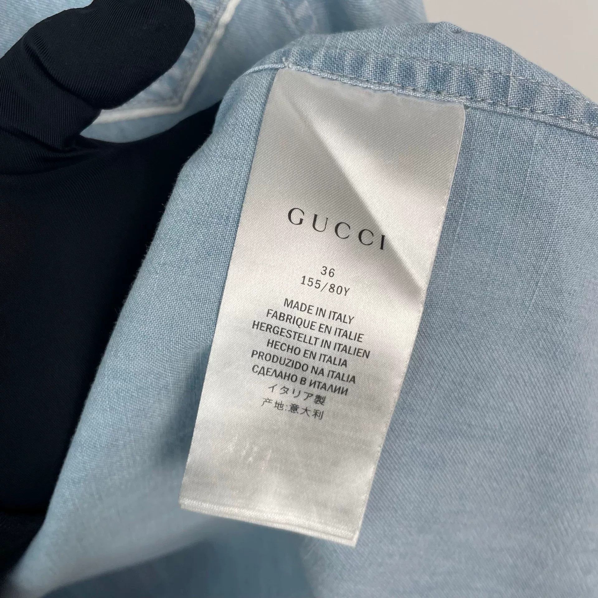 Gucci Gucci Soft Denim Shirt Blue 36 Size XS / US 0-2 / IT 36-38 - 7 Thumbnail
