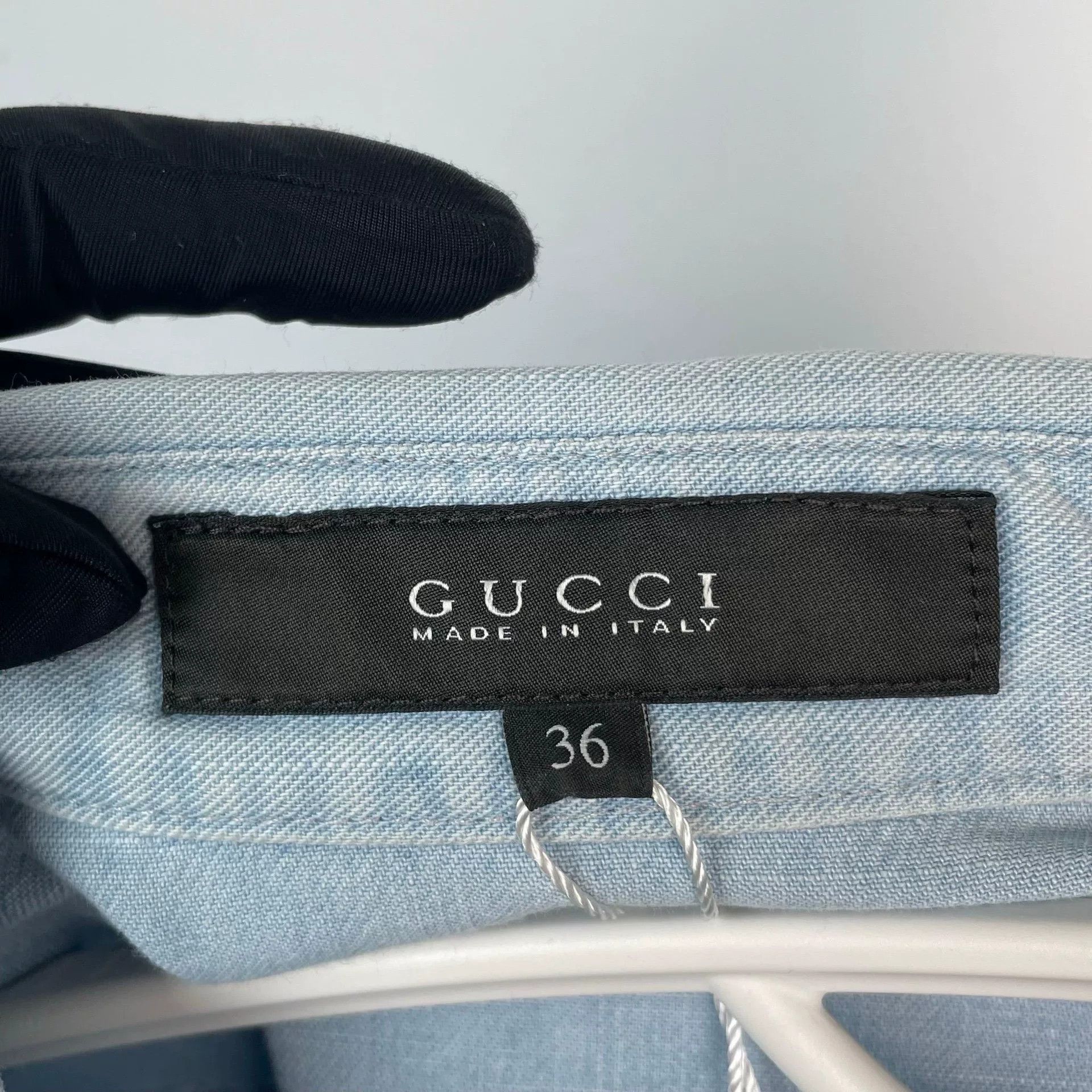 Gucci Gucci Soft Denim Shirt Blue 36 Size XS / US 0-2 / IT 36-38 - 6 Thumbnail
