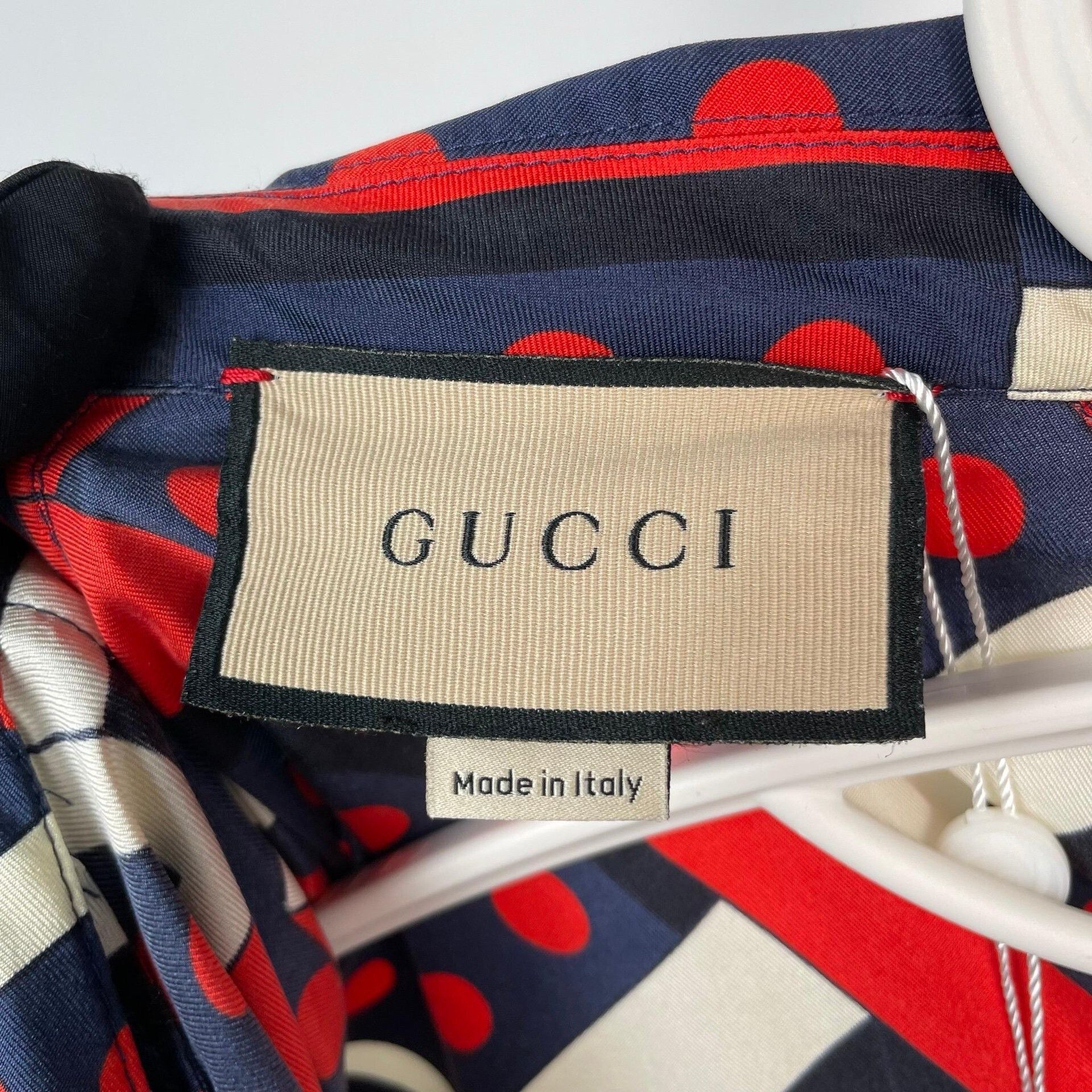 Gucci Gucci Silk Jacket XS Red Blue Dots Size XS / US 0-2 / IT 36-38 - 9 Thumbnail