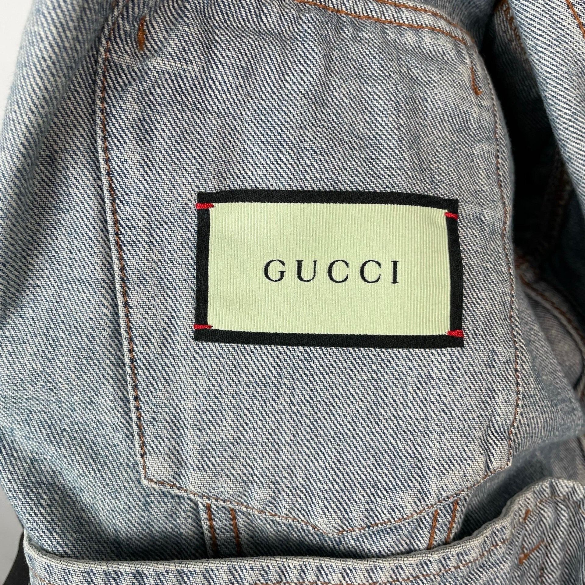 Gucci Gucci Valentine Limited Apple Embroidery Denim Jacket Size S / US 4 / IT 40 - 4 Thumbnail