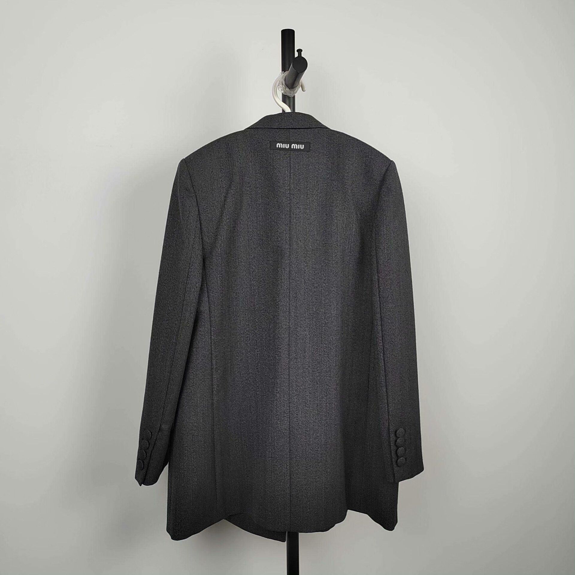 Miu Miu Miu Miu Women's Gray Blazer Size 38 Size S / US 4 / IT 40 - 2 Thumbnail