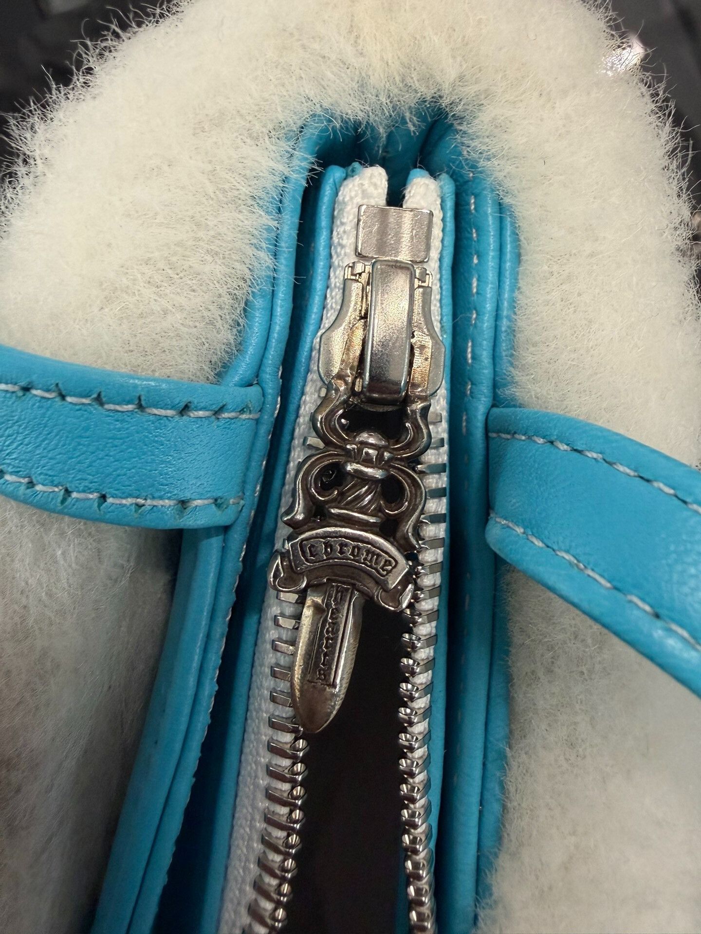 Chrome Hearts Chrome Hearts Blue White Fur Willow Clutch Size ONE SIZE - 6 Thumbnail