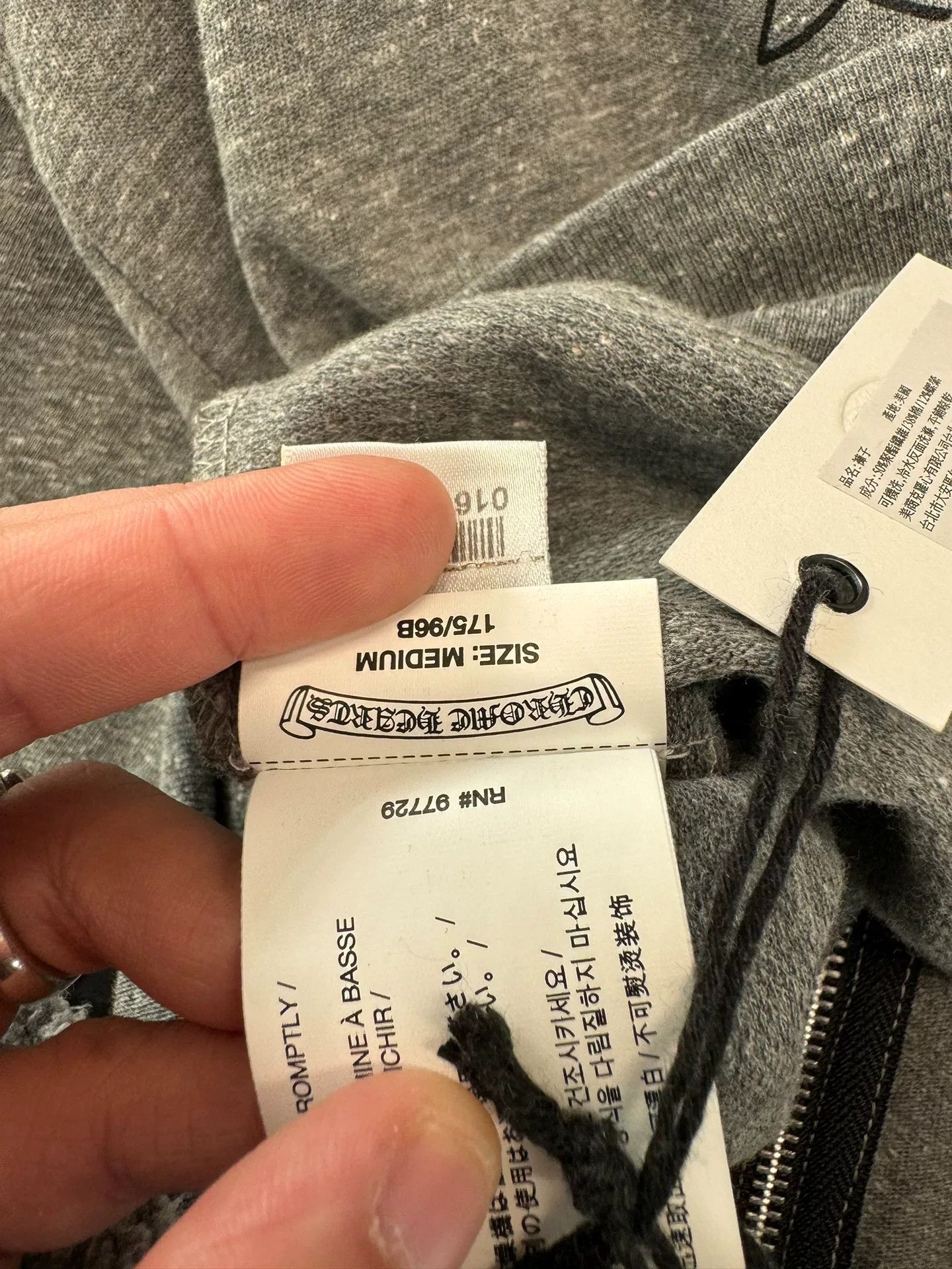 Chrome Hearts Chrome Hearts Gray Cross Zip Hoodie Size US M / EU 48-50 / 2 - 8 Thumbnail