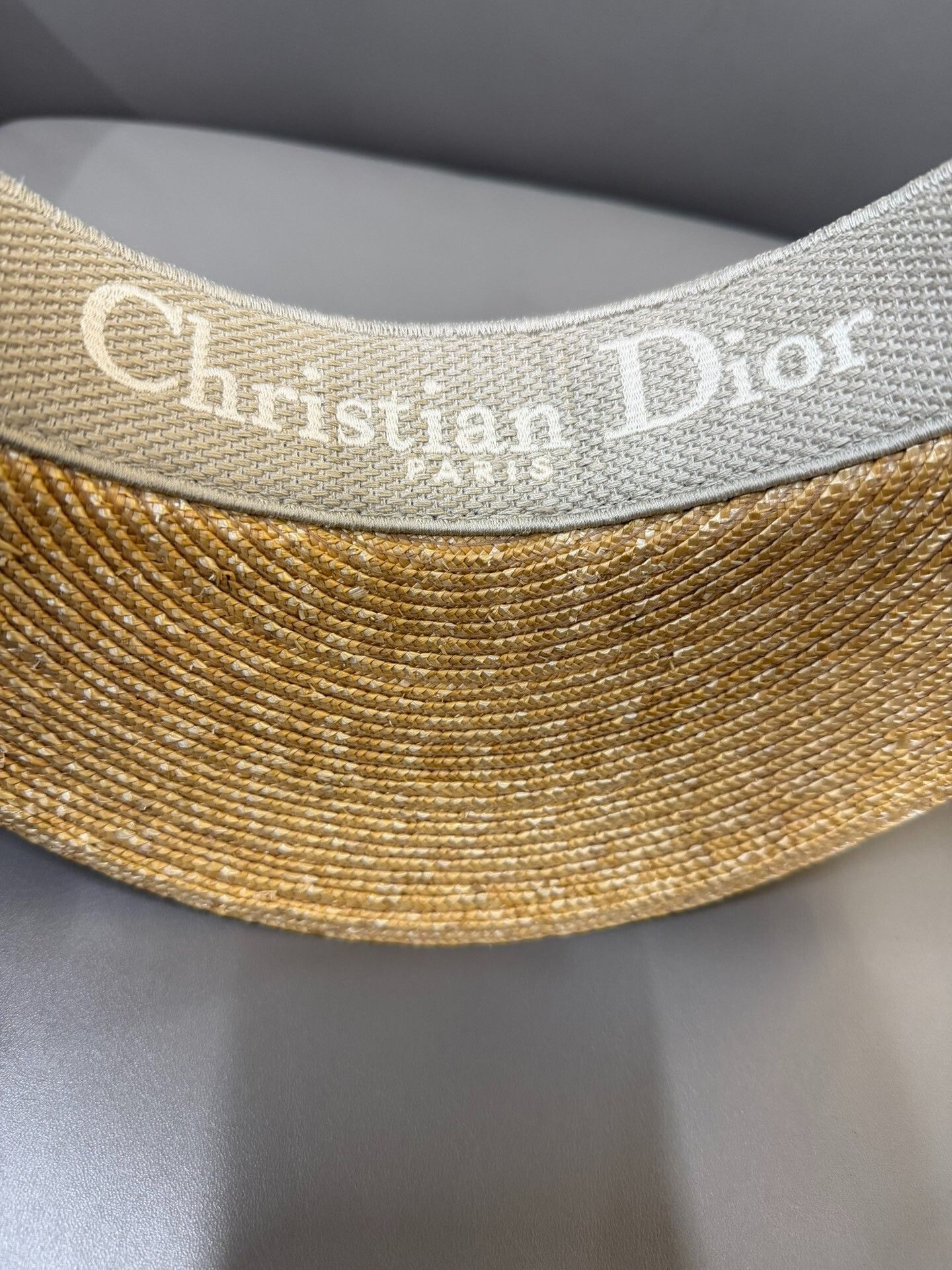 Dior Dior Embroidered Logo Straw Sun Hat Size ONE SIZE - 4 Thumbnail