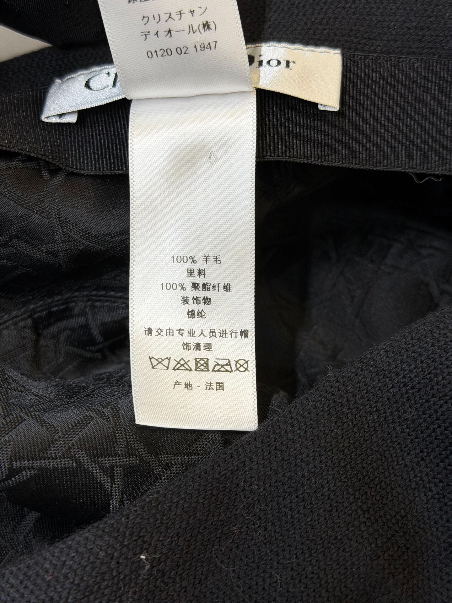 Dior Dior Black Wool Mesh Beret Size ONE SIZE - 5 Thumbnail