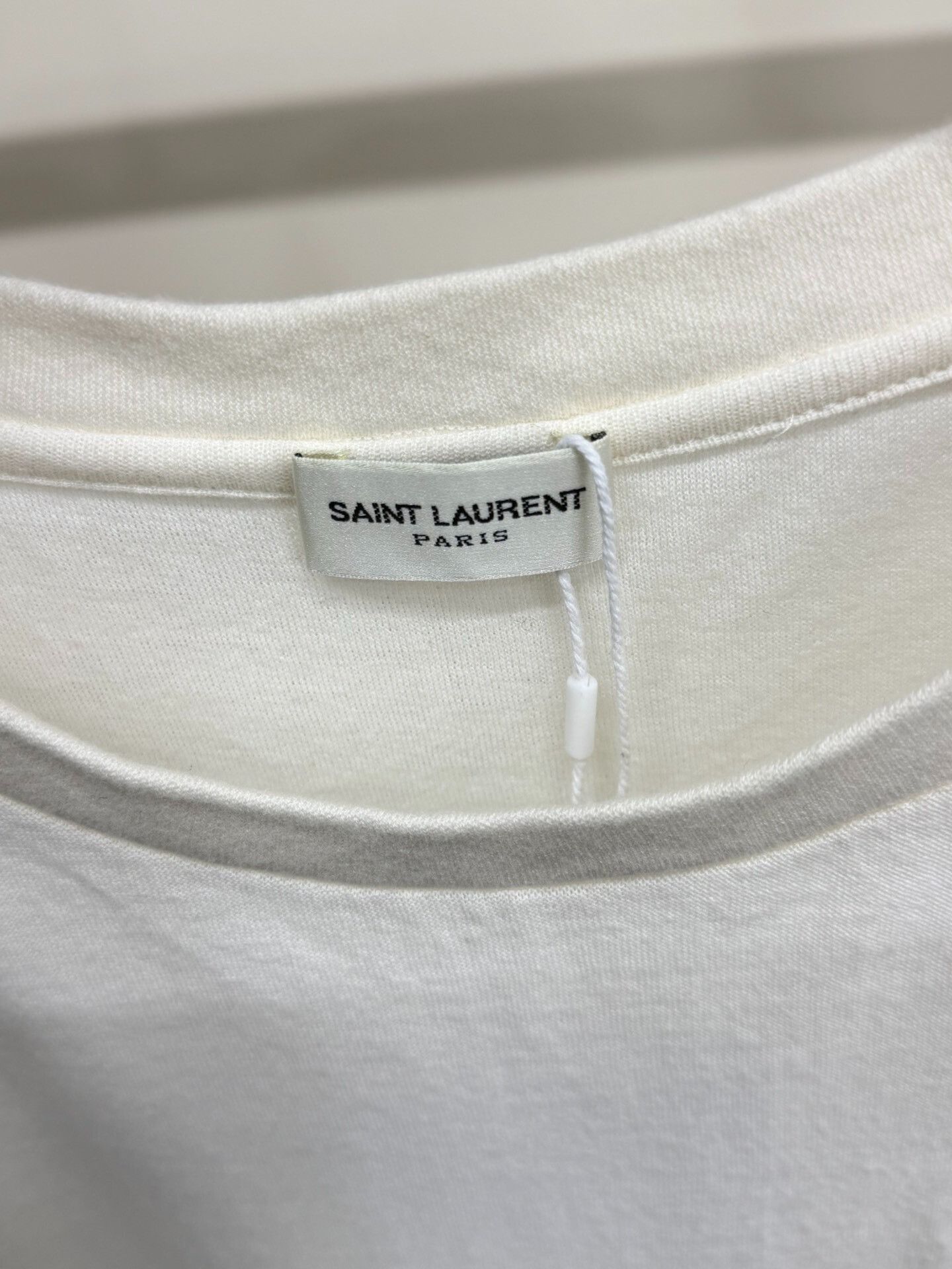 Saint Laurent Paris Saint Laurent Flocked Logo T-Shirt XXL Size US XXL / EU 58 / 5 - 3 Thumbnail