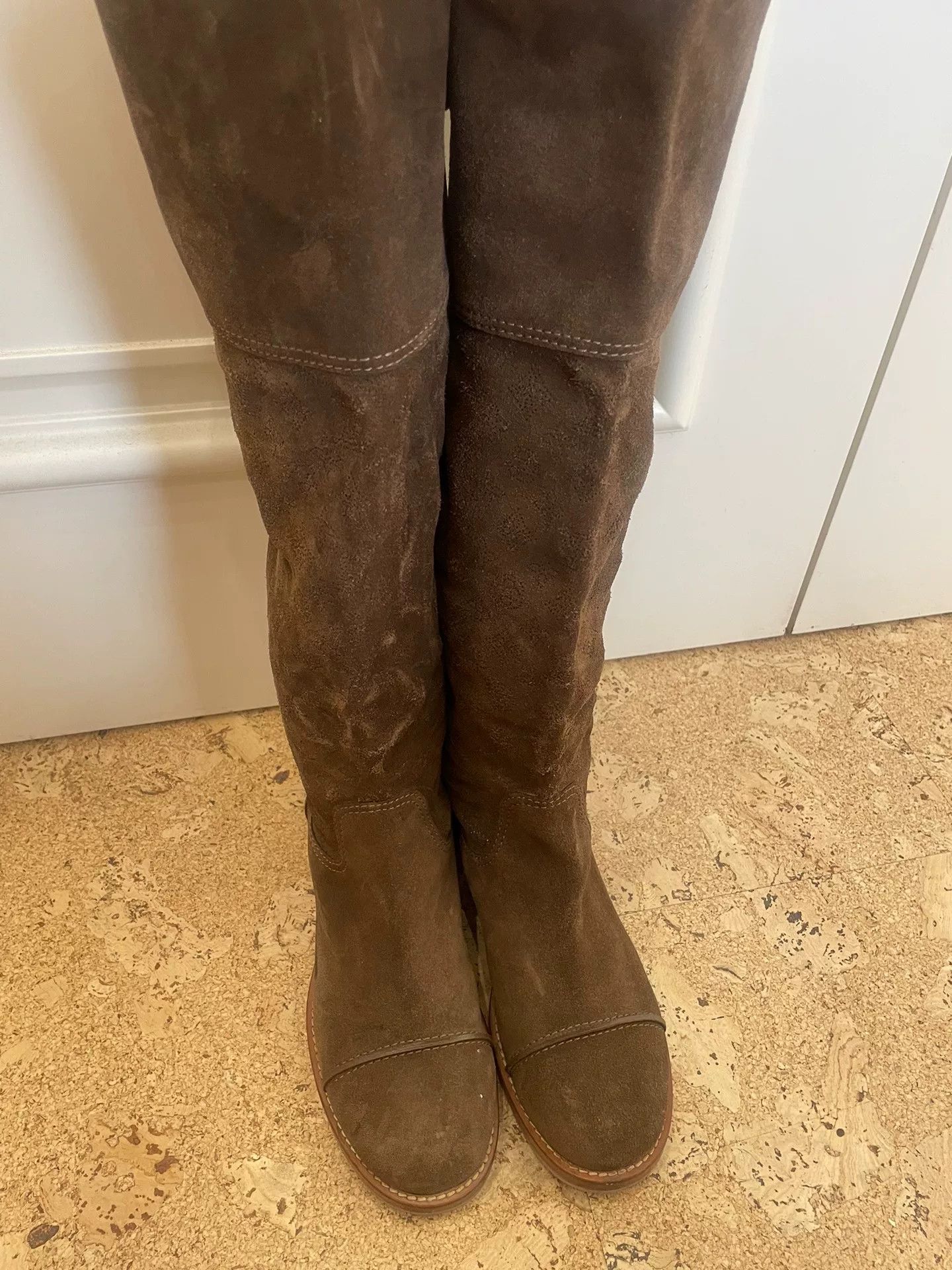 Louis Vuitton LV Suede Knee-High Boots 37.5 Size US 6.5 / IT 36.5 - 5 Thumbnail