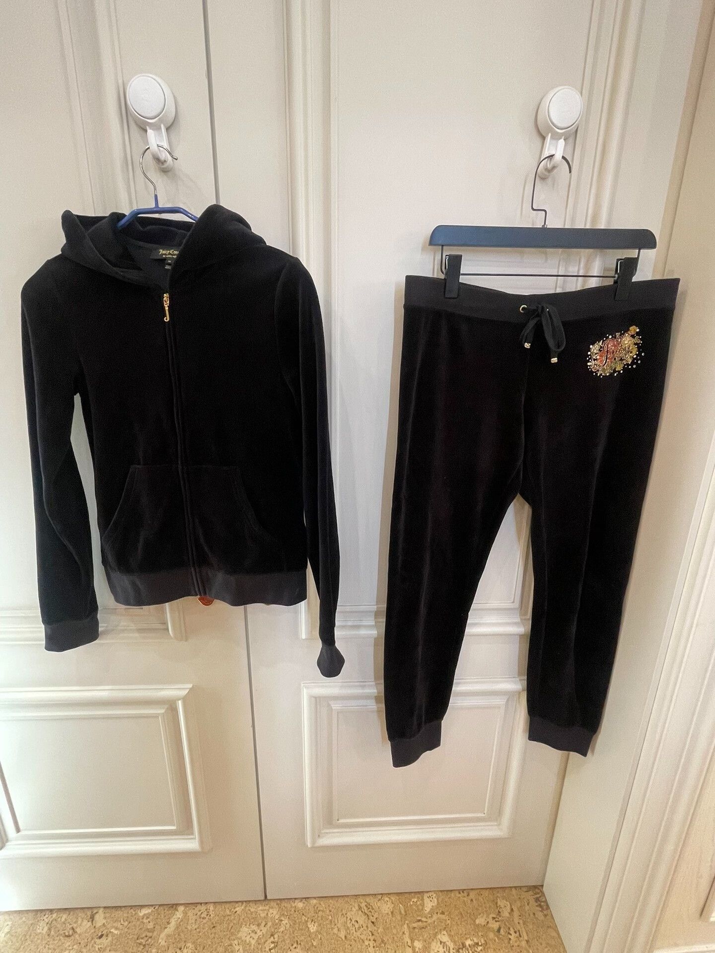 Juicy Couture Juicy Couture Black Velvet Tracksuit Set Size M / US 6-8 / IT 42-44 - 2 Thumbnail