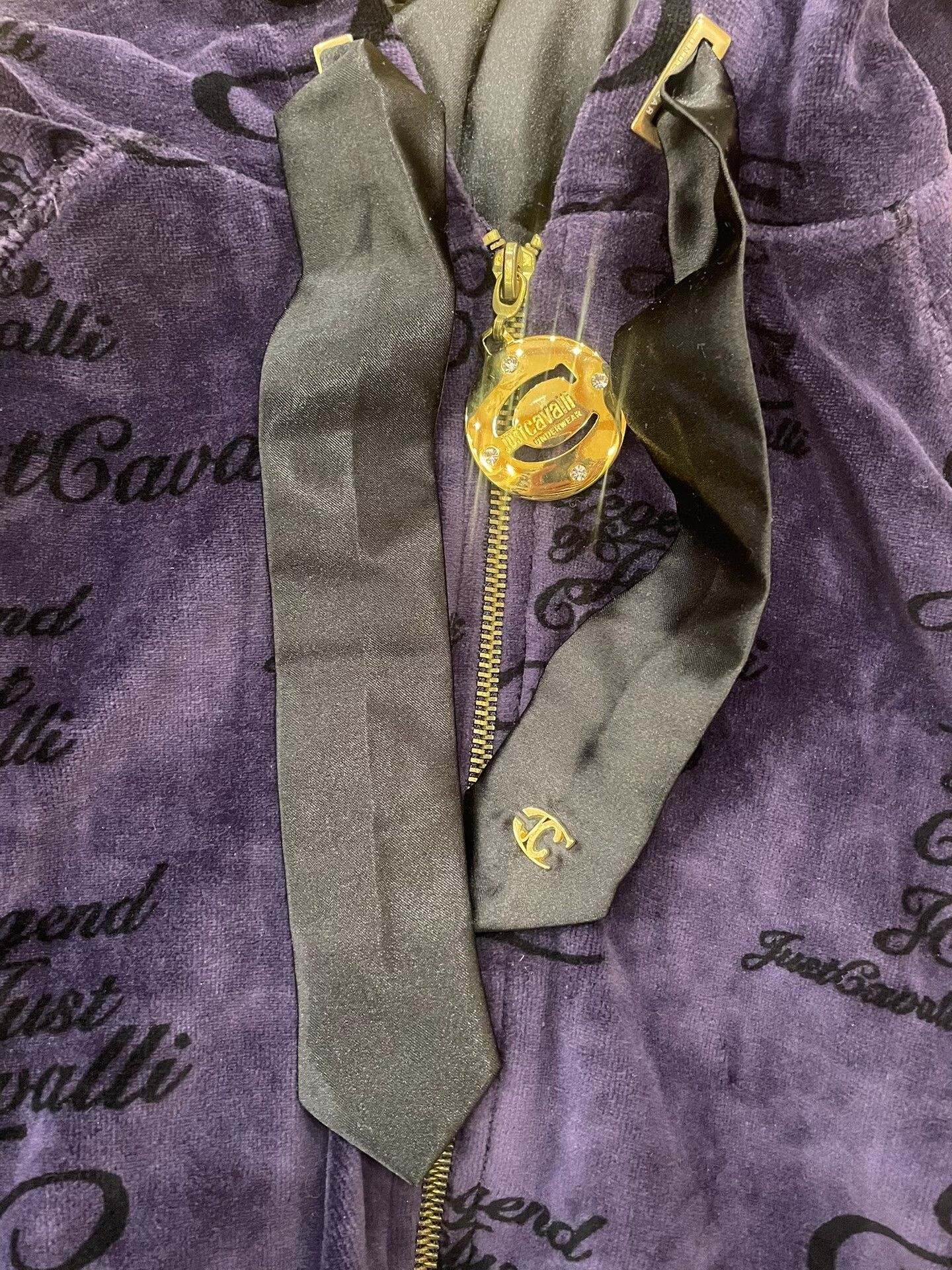 Just Cavalli Just Cavalli Purple Velvet Casual Suit Size 38" / US 16 / IT 52 - 5 Thumbnail