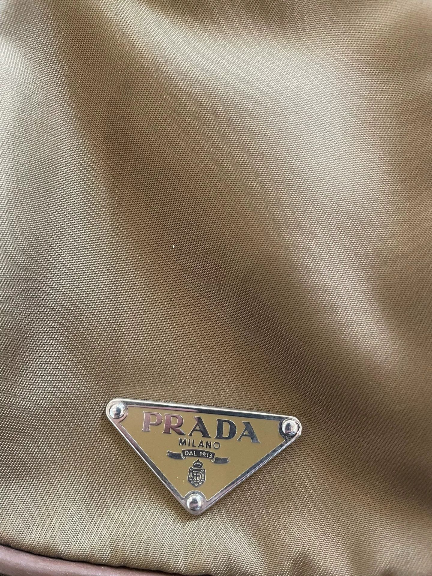 Prada PRADA Wool Leather Combination Handbag Size ONE SIZE - 5 Thumbnail