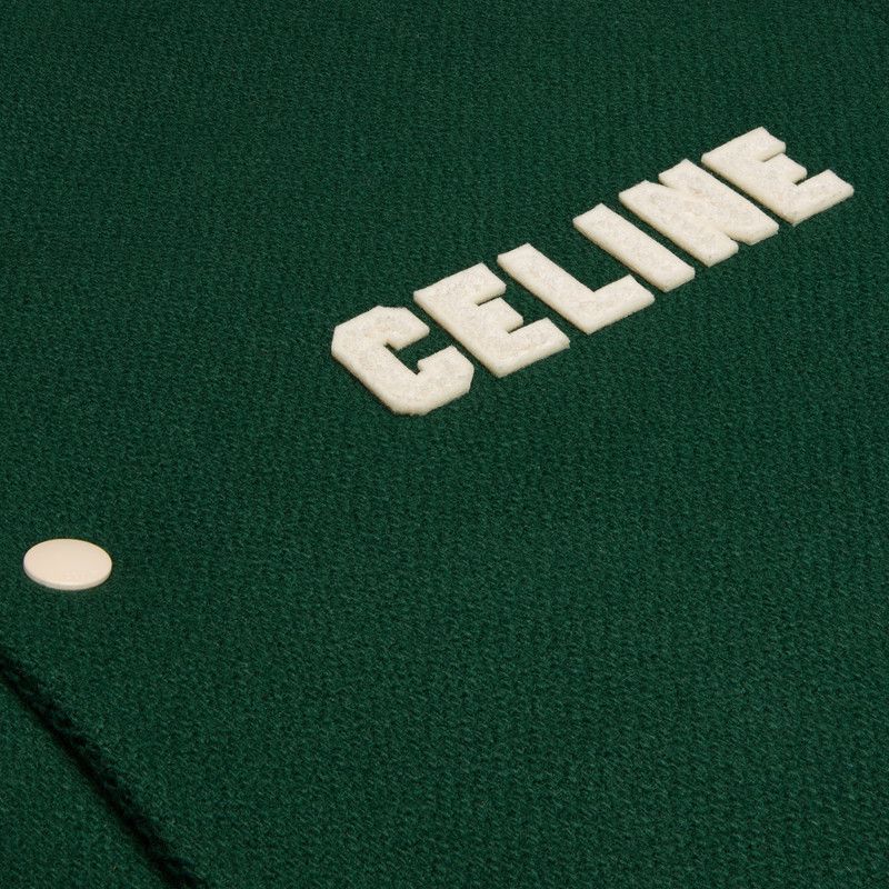 Celine celine loose teddy jacket in textured wool green Size US XS / EU 42 / 0 - 5 Thumbnail